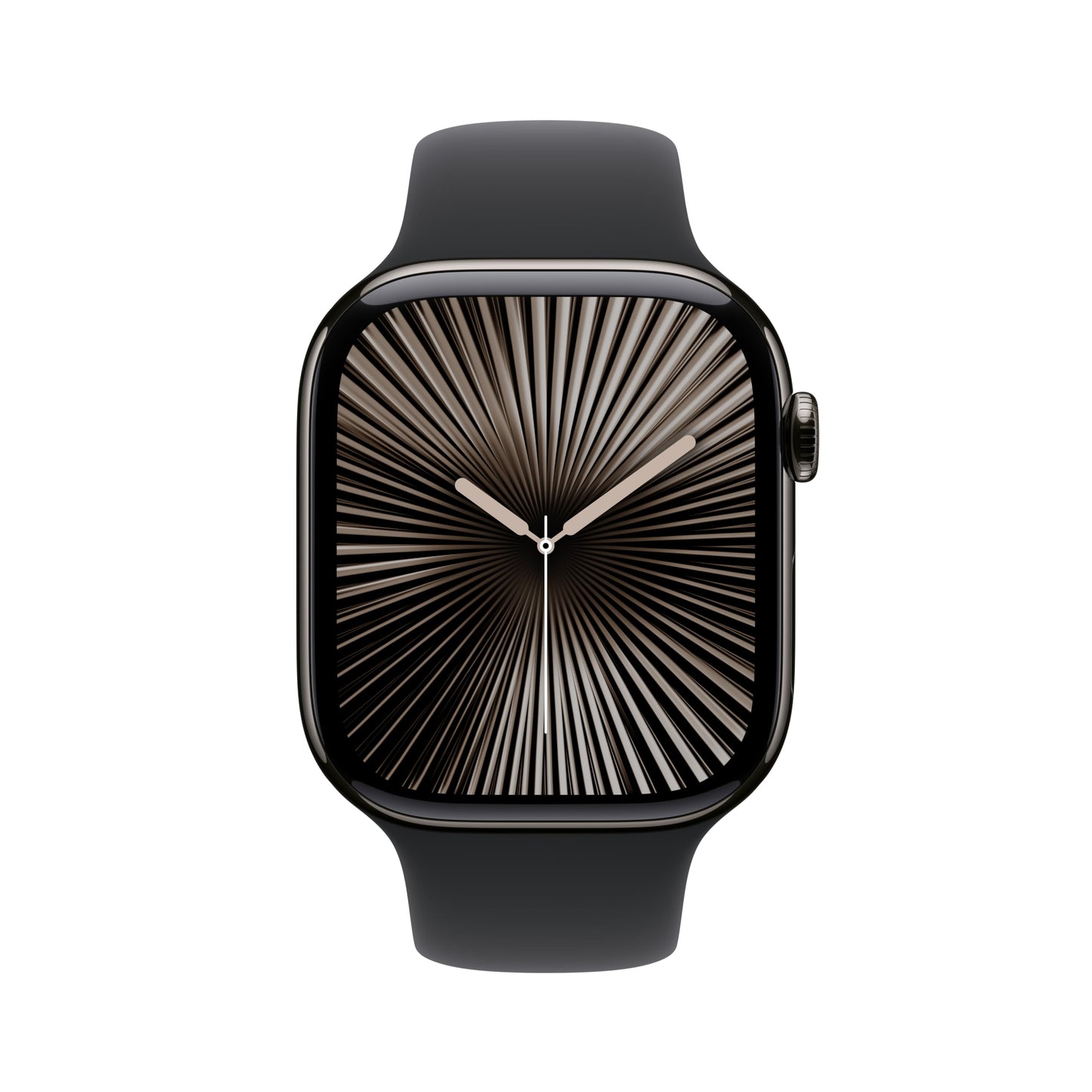 Apple Watch Series 10 [GPS + Cellular 42mm case] Smartwatch with Jet Black Aluminum Case with Black Sport Band - M/L. Fitness Tracker, ECG App, Always-On Retina Display, Water Resistant