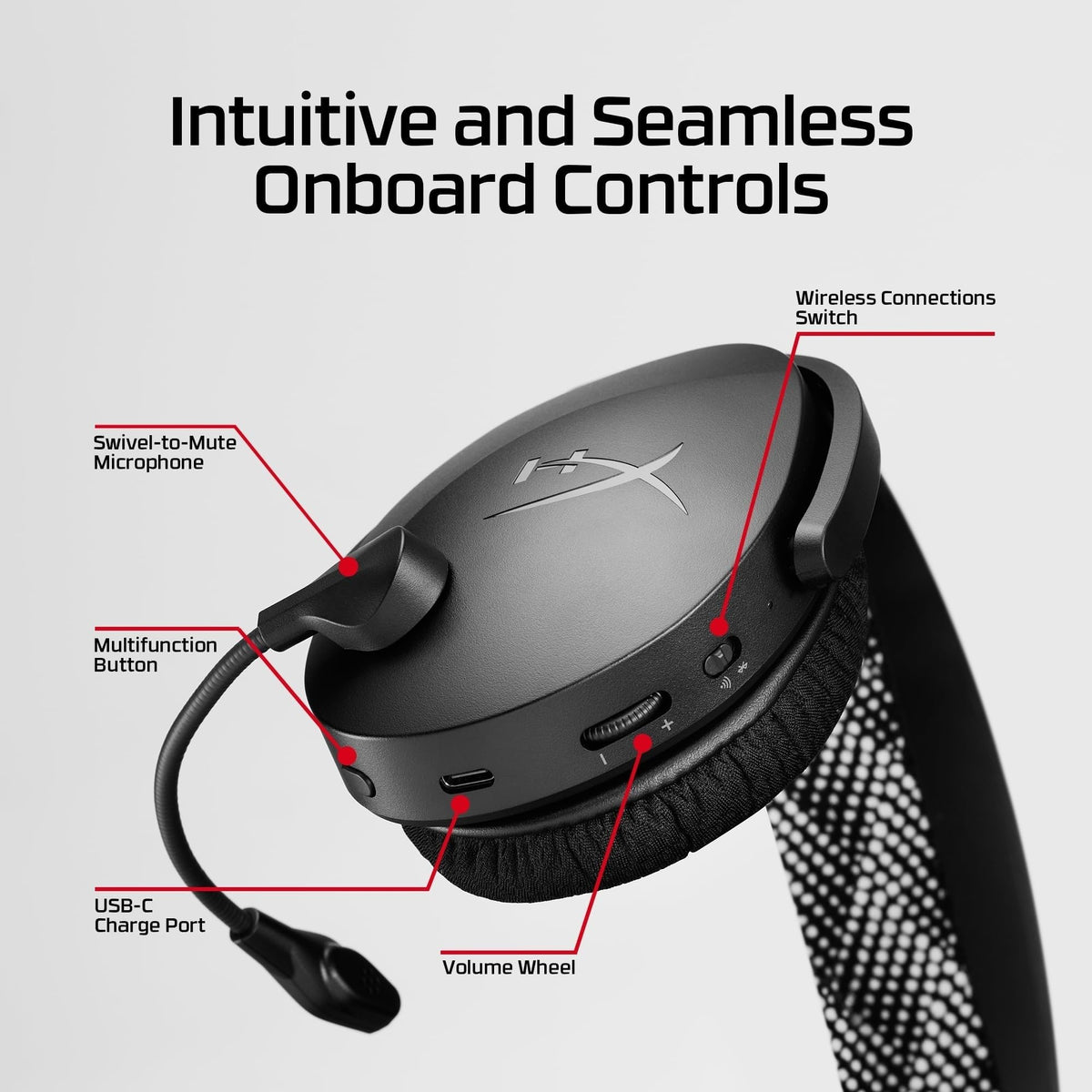 HyperX Cloud Stinger 2 – Gaming Headset, DTS Headphone:X Spatial Audio, Lightweight Over-Ear Headset with mic, Swivel-to-Mute Function, 50mm Drivers, PC Compatible, Black