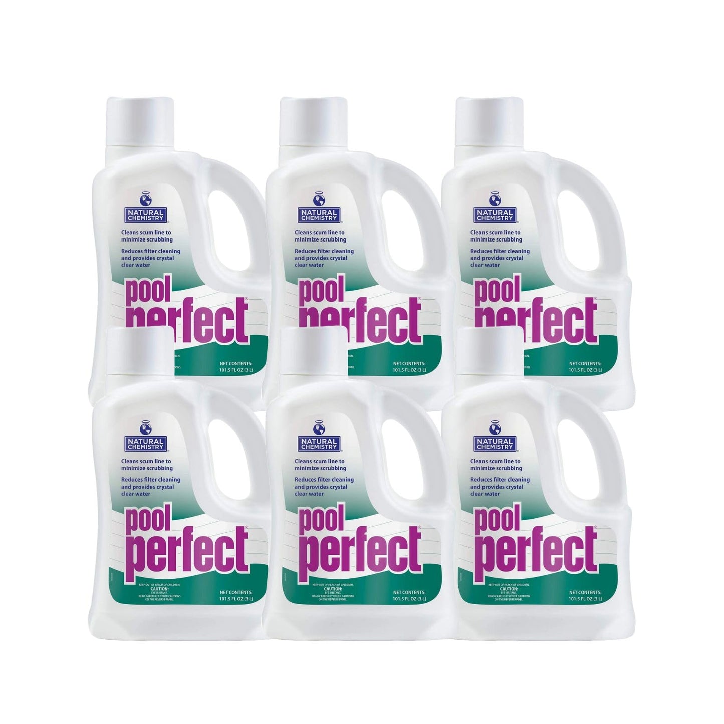 Natural Chemistry Pool Perfect, 3 Liter, Single Pack | Reduce Scum Lines and Filters Cleanings, Ensures Crystal Clear Water, Compatible with All Sanitizing Systems
