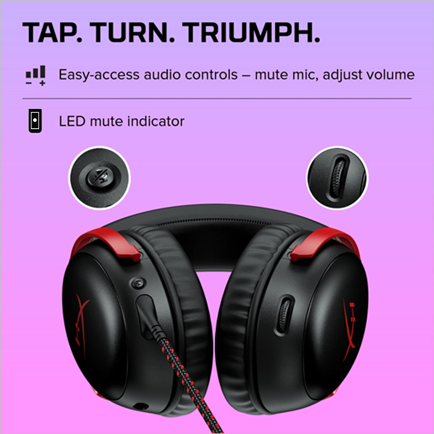 HyperX Cloud III – Wired Gaming Headset, PC, PS5, Xbox Series X|S, Angled 53mm Drivers, DTS Spatial Audio, Memory Foam, Durable Frame, Ultra-Clear 10mm Mic, USB-C, USB-A, 3.5mm – Black/Red