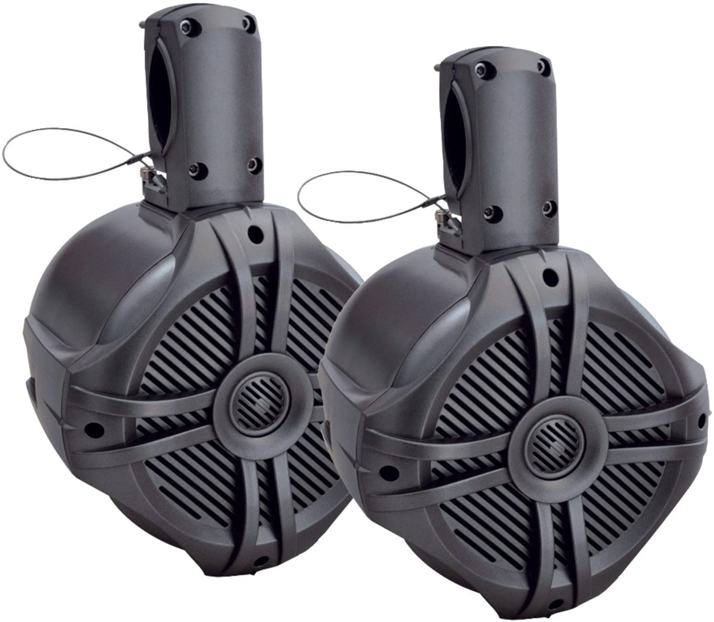 Power Acoustik MWT‐65T Marine-Grade 6.5" 500-Watt Wake Tower Enclosure & Speaker System (Titanium)