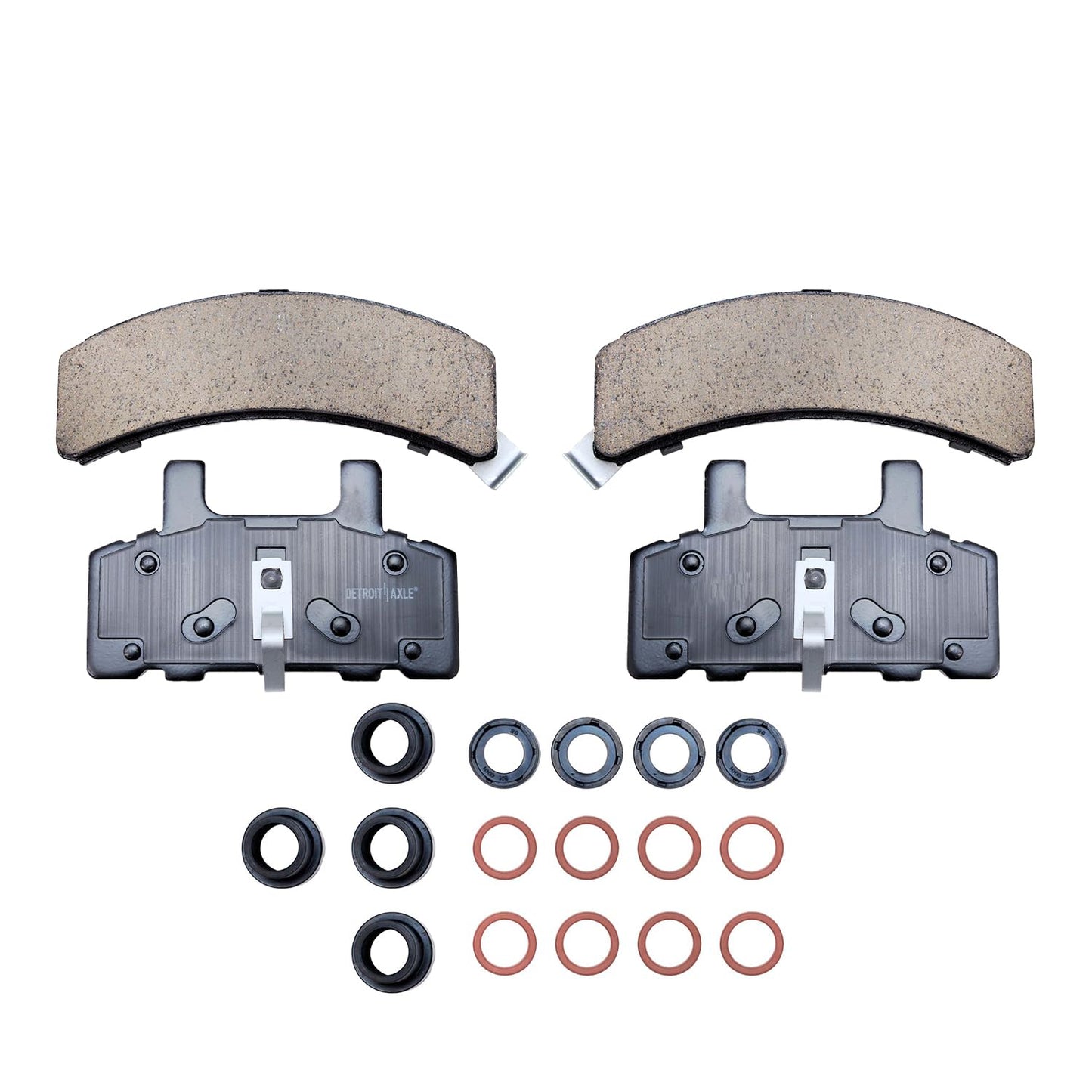 Detroit Axle - 8pc Brake Kit for Chevy GMC Silverado Sierra 1500 Yukon XL Escalade ESV Drilled & Slotted Brake Rotors Ceramic Brakes Pads Replacement : 13.50" inch Front and 13.58" inch Rear Rotor