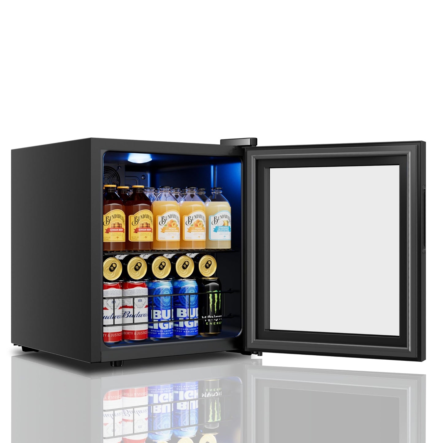 Yeego Beverage Refrigerator Cooler, 155 Cans Mini Fridge with Glass Door Beverage Fridge with Adjustable Shelves for Soda Beer or Wine, Beverage Cooler with Digital Temperature Control for Home Office
