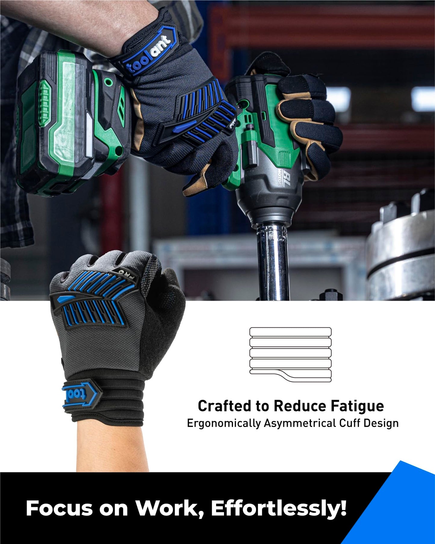 toolant Upgraded Waterproof Winter Work Glove with 3M Lining,Heavy Duty High Dexterity Leather Gloves,Touchscreen with Impact Protection
