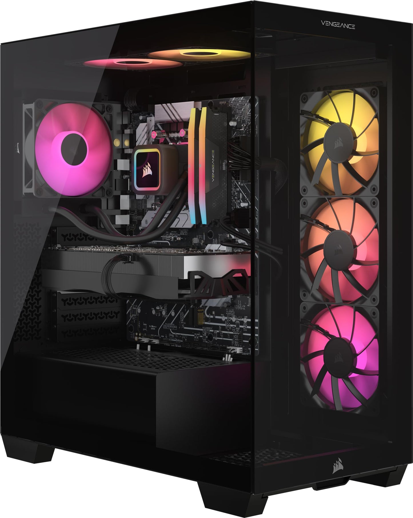 Corsair Vengeance i7500 Gaming PC – Liquid Cooled Intel Core i9-14900KF CPU – NVIDIA GeForce RTX 5080 GPU – 32GB Vengeance RGB DDR5 Memory – 2TB M.2 SSD – Black