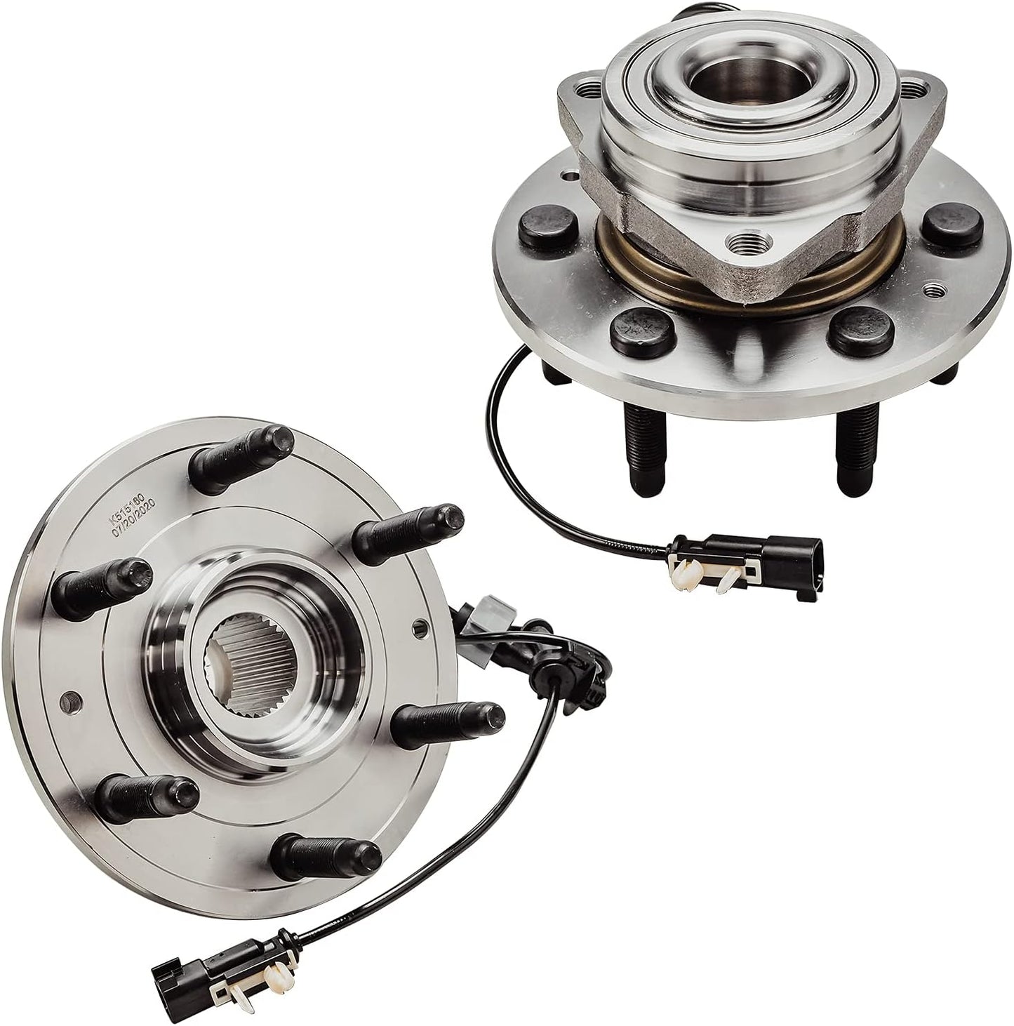 Detroit Axle - 2 Front Wheel Bearing Hub Assembly 4WD for 2014-2018 Chevy Silverado 1500 Sierra 1500, 2015-2020 Suburban Tahoe, GMC Yukon XL, Cadillac Escalade, 17-19 XTS, w/ABS & 6-Lug