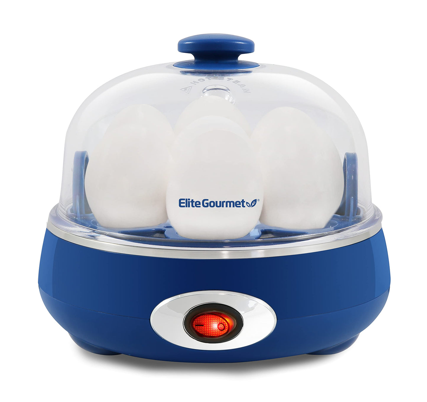 Elite Gourmet EGC115B Easy Egg Cooker Electric 7-Egg Capacity, Soft, Medium, Hard-Boiled Egg Cooker with Auto Shut-Off, Measuring Cup Included, BPA Free, Classic Black