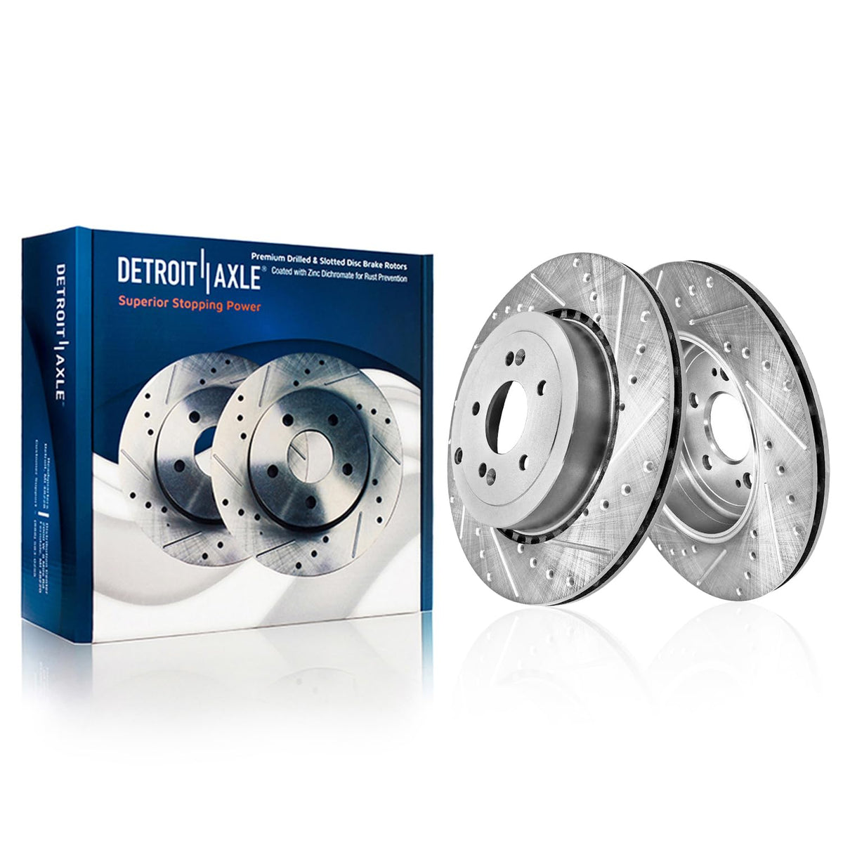 Detroit Axle - Front Brake Rotors for Chevrolet GMC Silverado Sierra