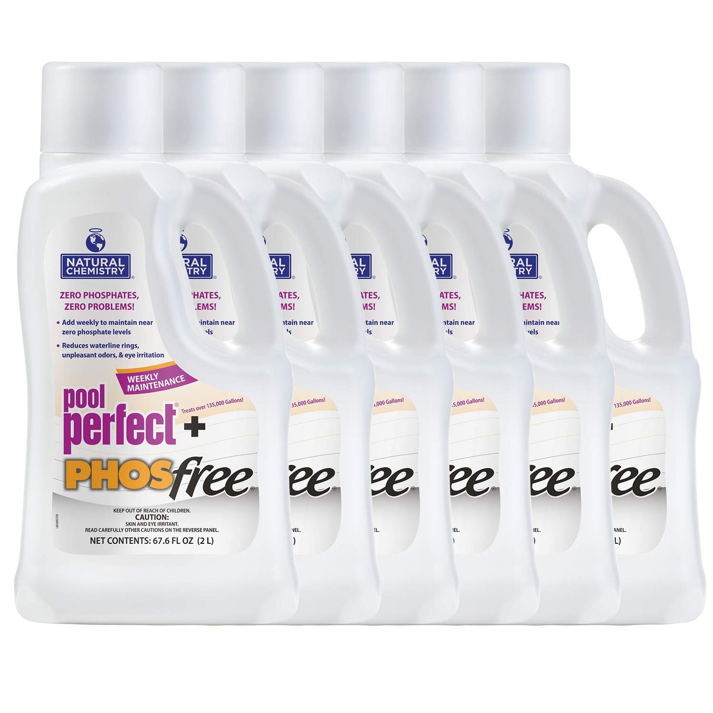 Natural Chemistry Pool Perfect + Phosfree, 3 Liter, Single Pack | Phosphate Remover, Reduces Waterline Rings, Unpleasant Odors & Eye Irritation
