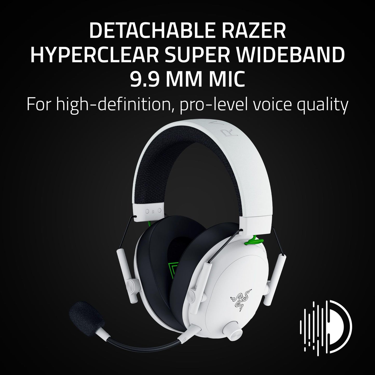 Razer BlackShark V3 Wireless Gaming Headset for PC: 50mm Drivers - Super Wideband Mic - 2.4 GHz, Bluetooth, USB - Works with Mac, PS5, Nintendo Switch, Smartphone - 70 Hr Battery - Black