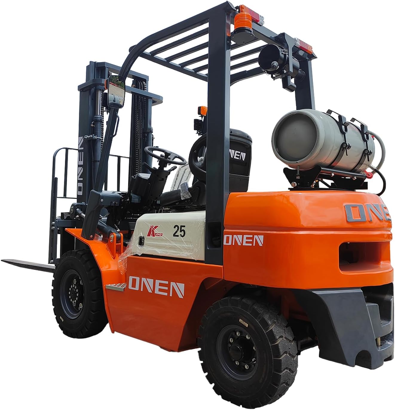 ONEN LPG Forklift 3.5 Tons 7716 LBS Capacity 42KW Dual-Fuel Engine Powered High-Lift Fork Lift 4.5m 14.76 ft Lifting Height Stacker 3500kg Pallet Lift Truck Material Handler with 4ft Length Forks
