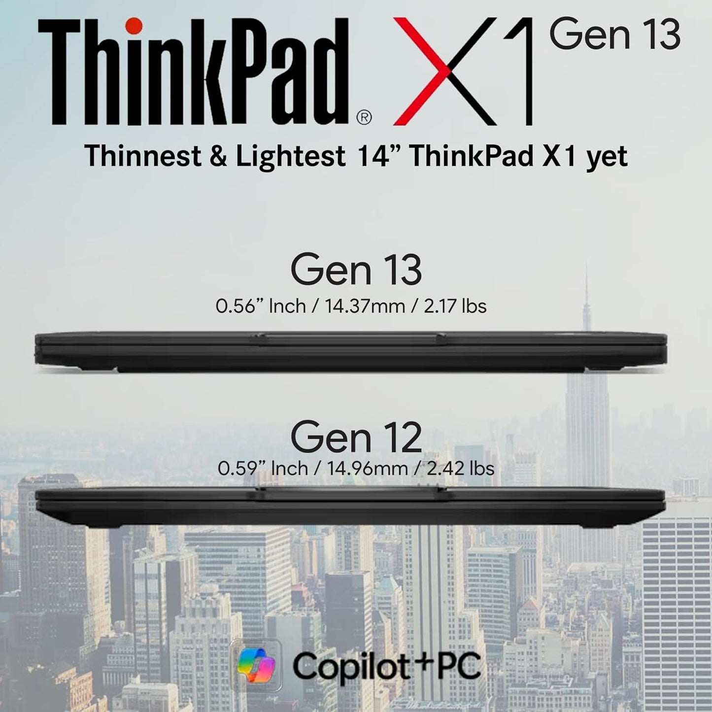 Lenovo Gen 13 ThinkPad X1 Carbon Touchscreen Laptop with Intel Ultra 7 255U Processor, 14" WUXGA 100% sRGB, 32GB DDR5 RAM, 1TB NVMe Performance SSD, FHD+ IR+ RGB Camera, and Windows 11 Pro
