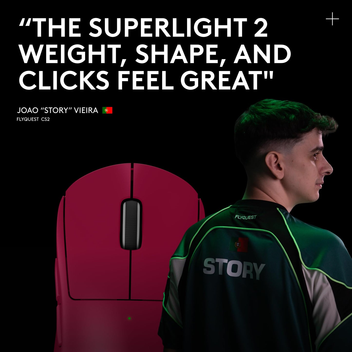 Logitech G PRO X Superlight 2 Wireless Gaming Mouse - Black | 60g, Symmetrical Shape, <8 kHz Polling, 44K DPI, PowerPlay Wireless Charging Supported, USB-C, 5 Buttons, For PC/Mac