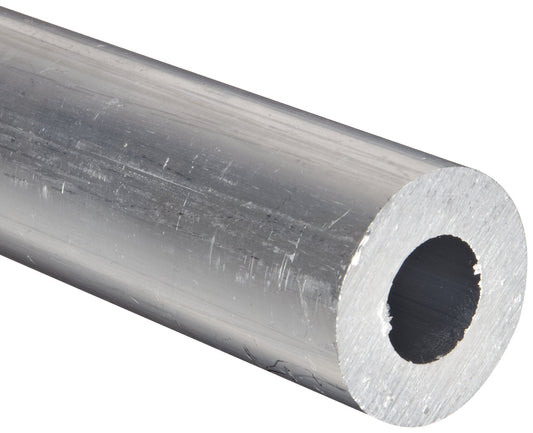 6061 Aluminum Round Tubing, Extruded, ASTM B210, 2" Outside Diameter, 1.75" Inside Diameter, 24" Length, OnlineMetals