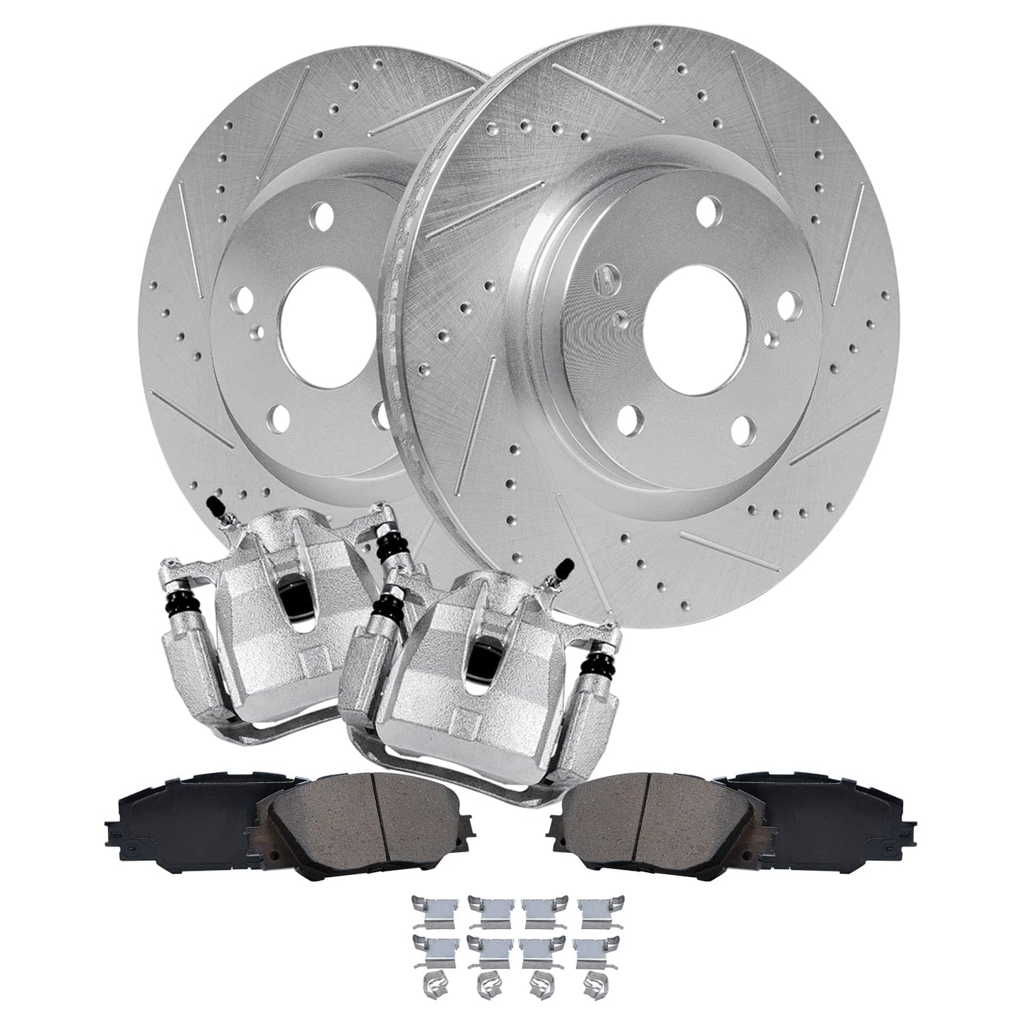 Detroit Axle - Rear Brake Kit for 1999-2006 Chevy GMC Sierra Silverado 1500, 00-01 Tahoe Yukon, 03-05 Astro Safari Replacement Drilled Slotted Disc Brake Rotors Ceramic Brakes Pads: 12.78" inch Rotor