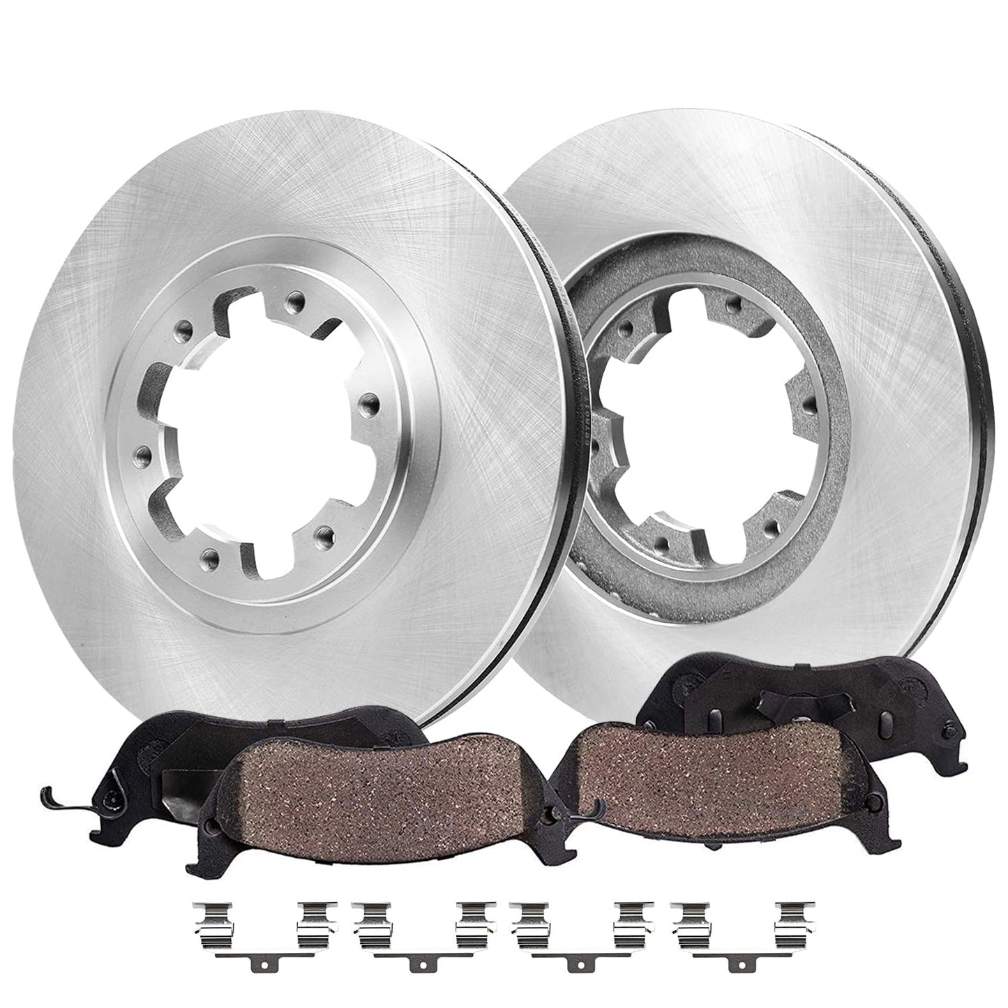 Detroit Axle - Kit de freno delantero para Chrysler 200 Sebring Dodge Avenger Caliber Jeep Compass Patriot Rotores de freno de cerámica Reemplazo de pastillas de freno : rotores delanteros de 11.57