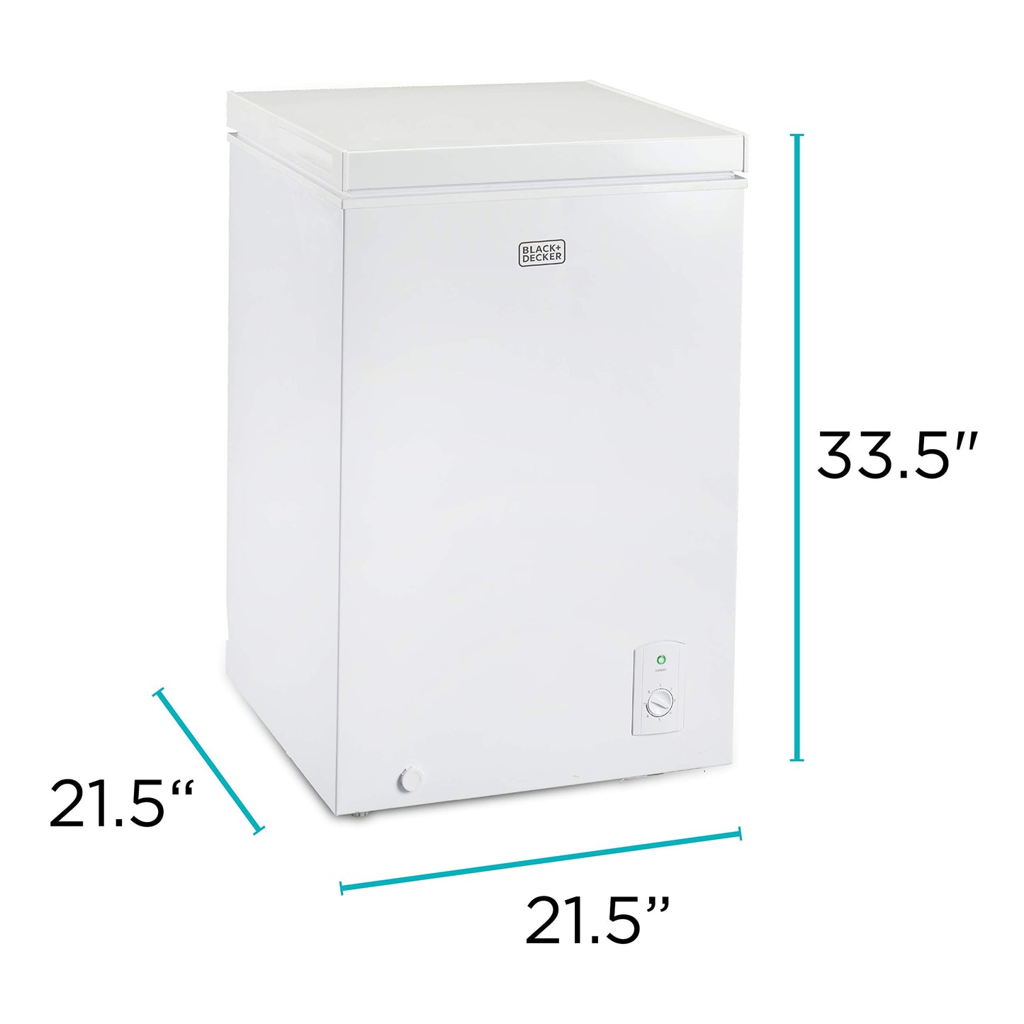 BLACK+DECKER 19.8 Cu. Ft. Chest Freezer, Deep Freezer with Top Opening, Freezer Chest with 2 Removable Storage Baskets, Mechanical Temperature Control, Manual Defrost, R600a Refrigerant,BCF1980E,White