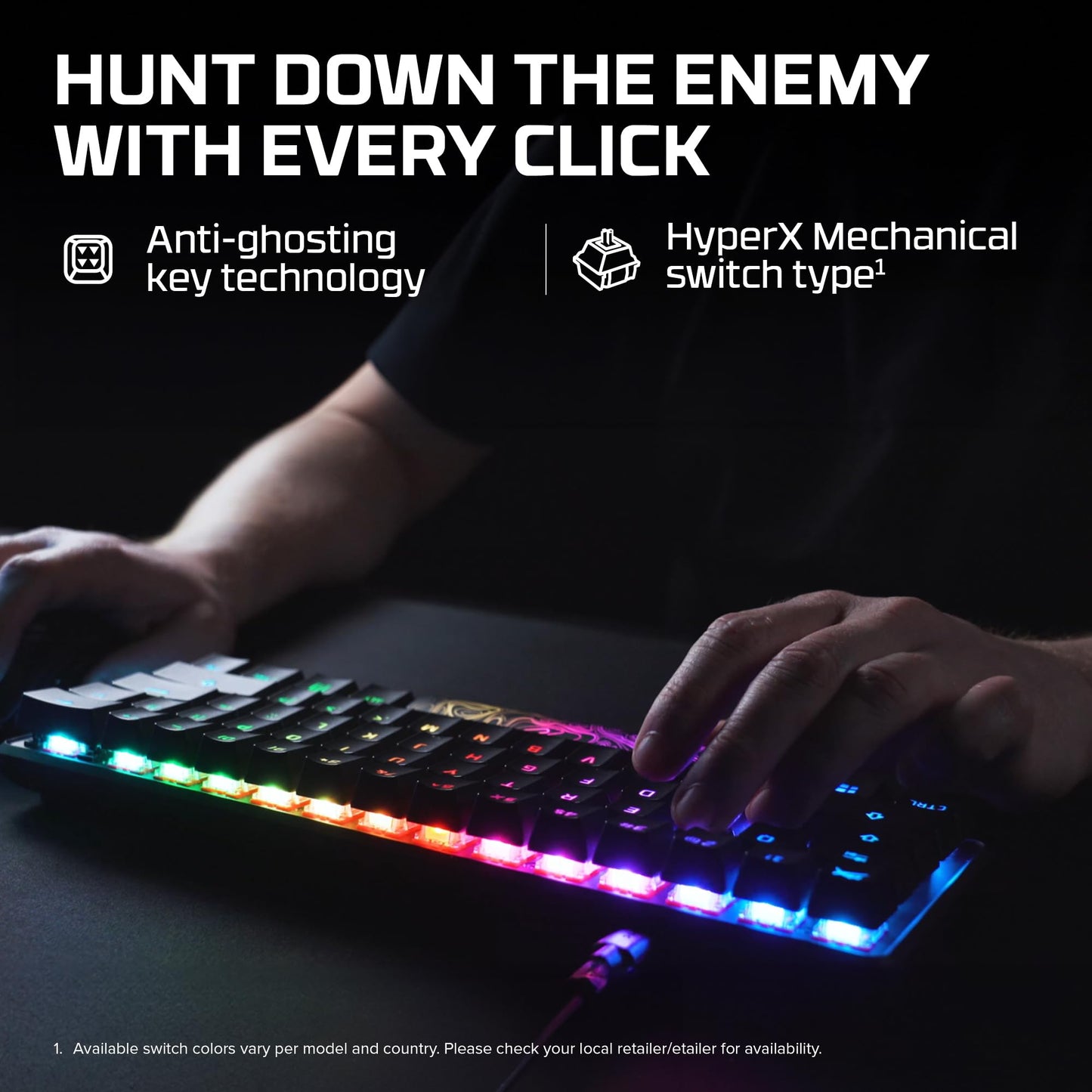 HyperX Alloy Origins 65 - Mechanical Gaming Keyboard – Compact 65% Form Factor - Linear Red Switch - Double Shot PBT Keycaps - RGB LED Backlit - NGENUITY Software Compatible,Black