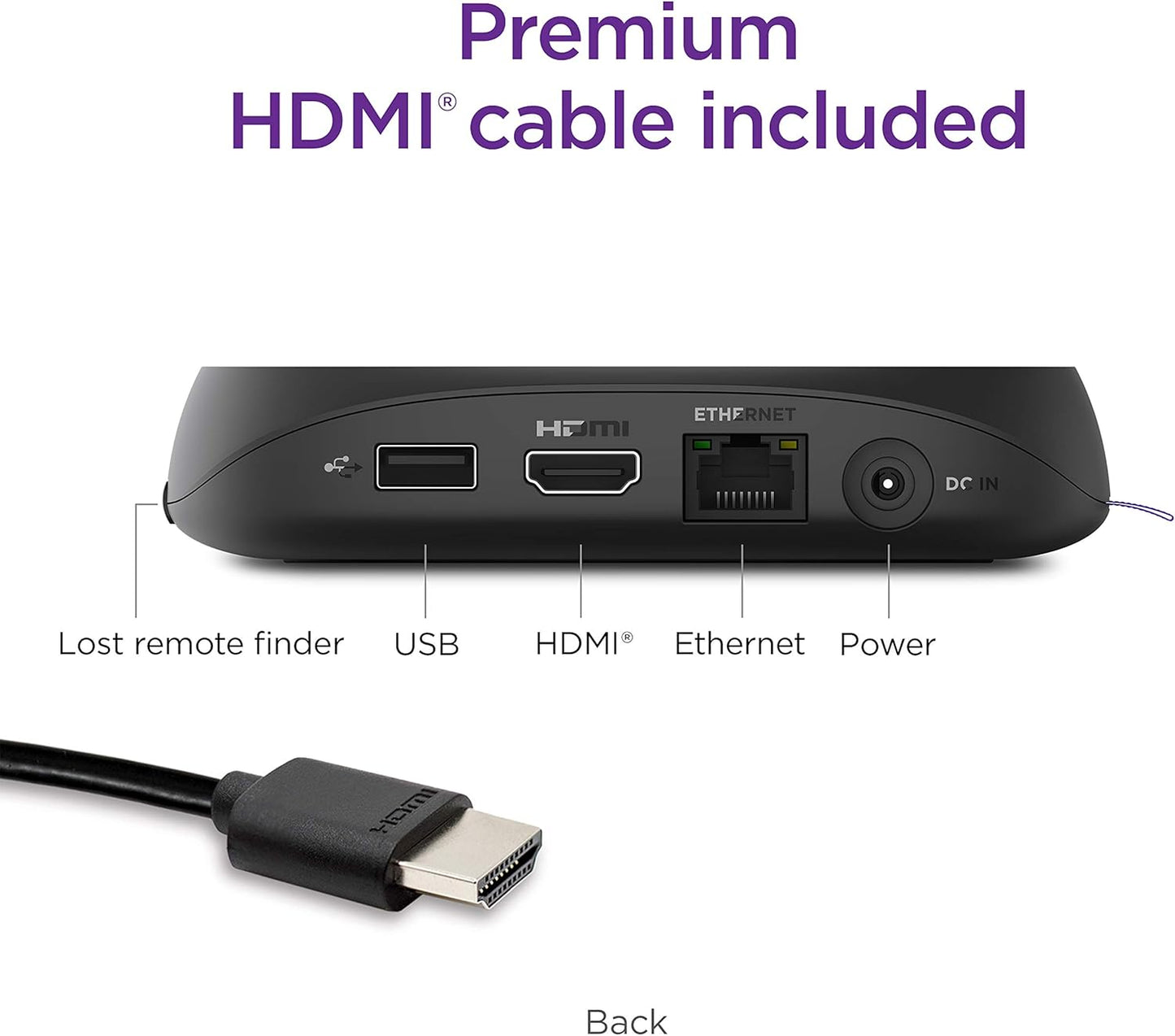 Roku Ultra | Streaming Device HD/4K/HDR/Dolby Vision with Dolby Atmos, Bluetooth Streaming, and Roku Voice Remote with Headphone Jack and Personal Shortcuts, includes Premium HDMI® Cable