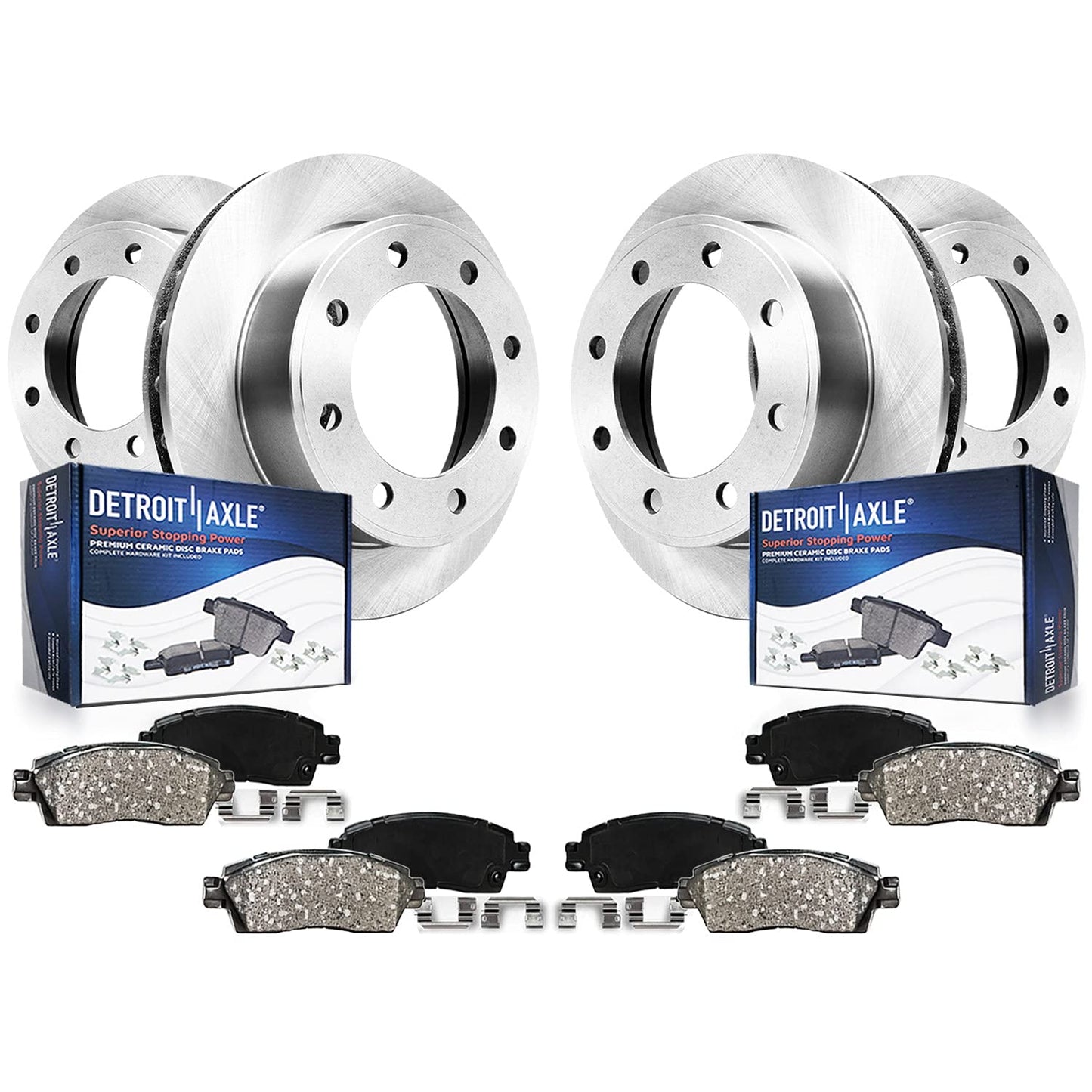 Detroit Axle - Brake Kit for 2013-2016 Kia Optima 2011-2015 Hyundai Sonata, Disc Brake Rotors Ceramic Brakes Pads Front and Rear 2014 Replacement