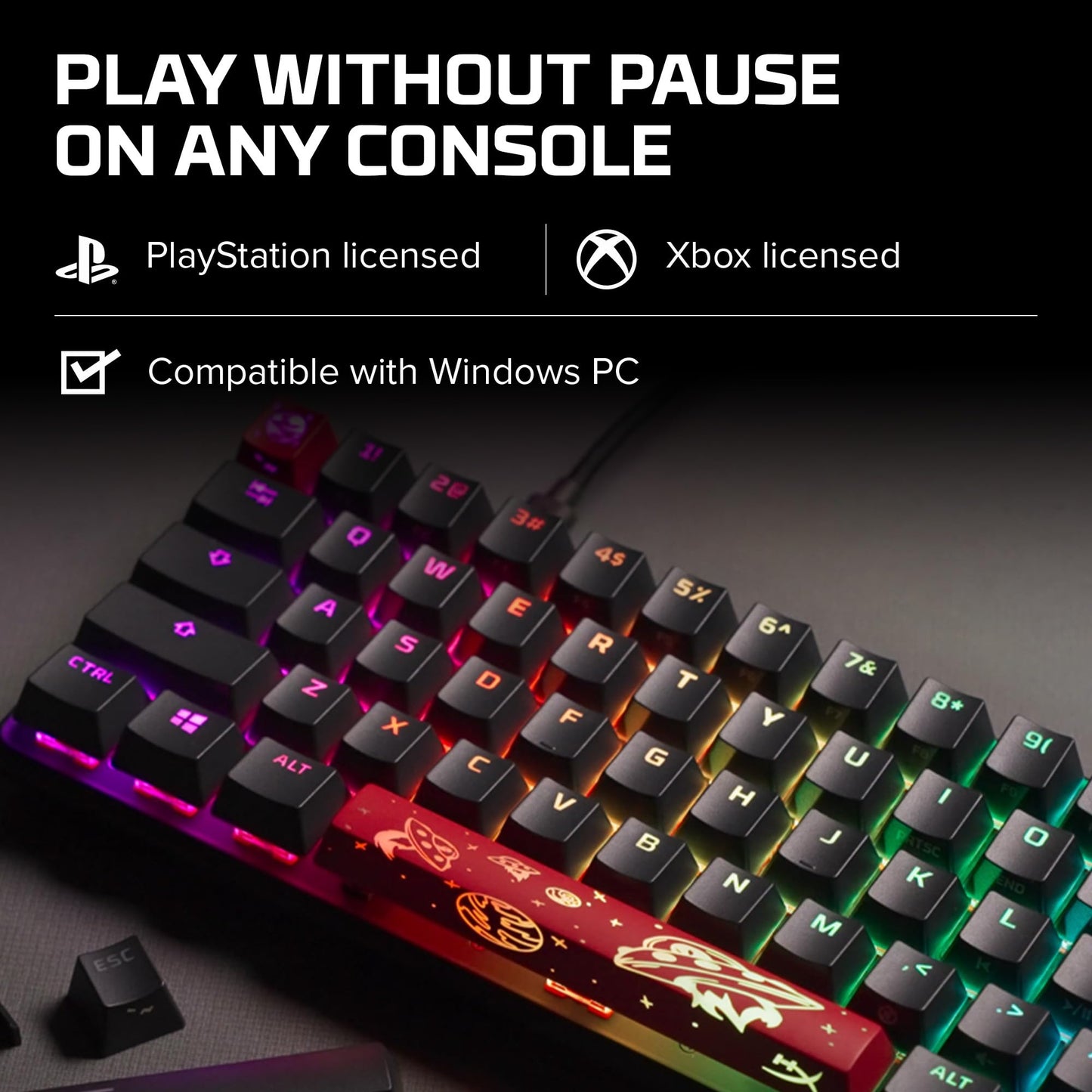 HyperX Alloy Origins 65 - Mechanical Gaming Keyboard – Compact 65% Form Factor - Linear Red Switch - Double Shot PBT Keycaps - RGB LED Backlit - NGENUITY Software Compatible,Black