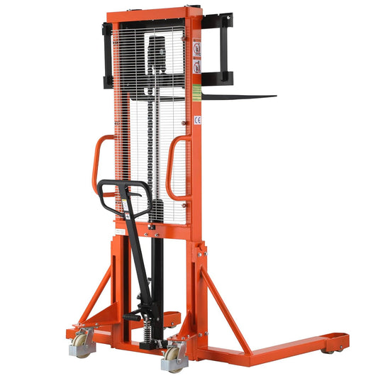 Tory Carrier Manual Pallet Stacker, 2200lbs Cap. 63" Lifting Height