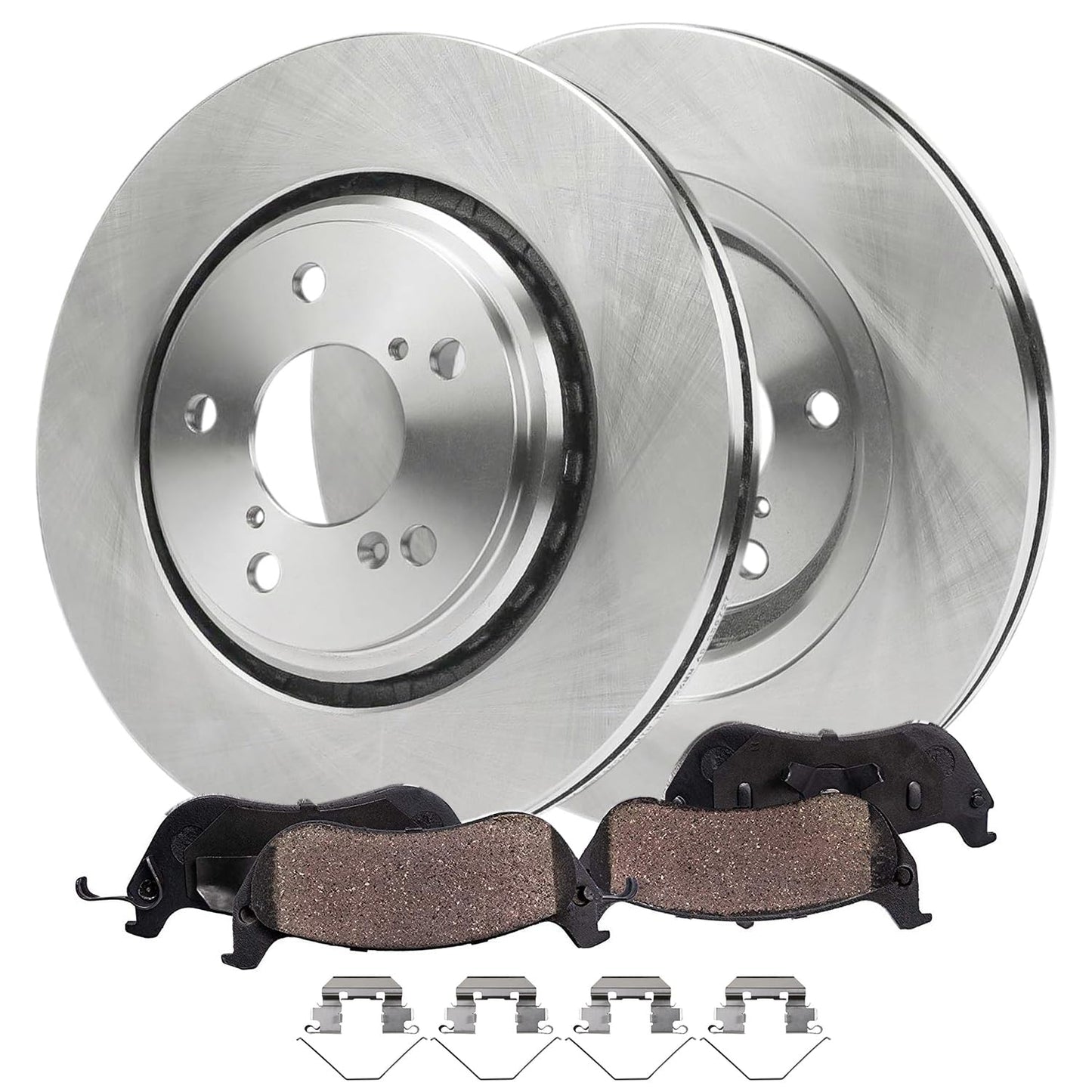 Detroit Axle - Front Brake Kit for 07-17 Toyota Lexus Camry ES350, 08-18 Avalon ES300h, 2008 2009 2010 2011 2012 2013 2014 2015 2016 2017 2018 Replacement Brakes Rotors Ceramic Brake Pads