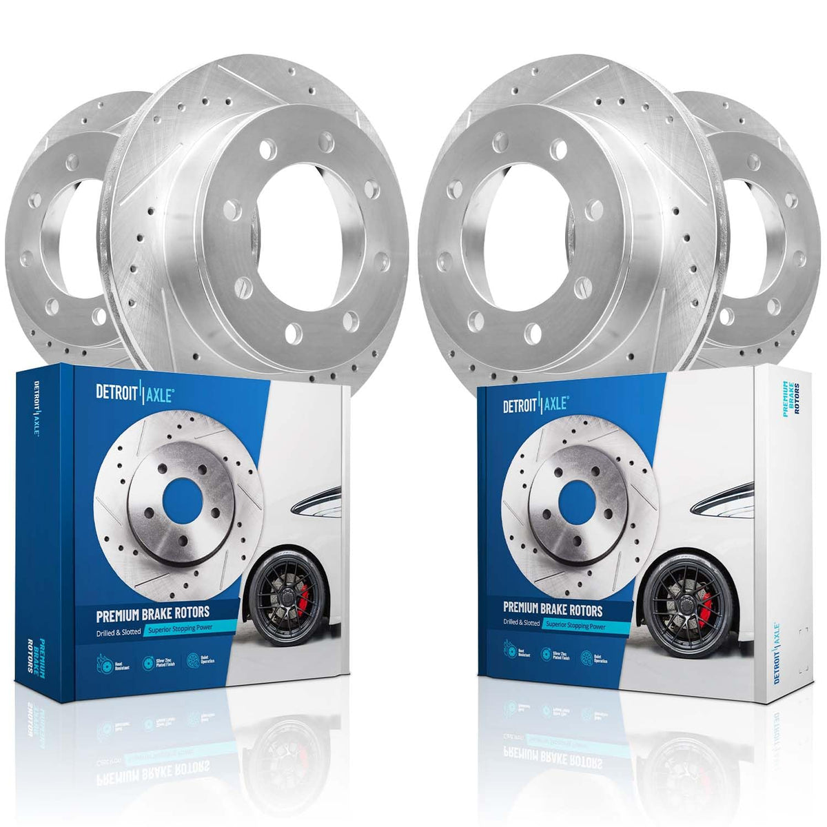 Detroit Axle - Front Brake Rotors for Chevrolet GMC Silverado Sierra