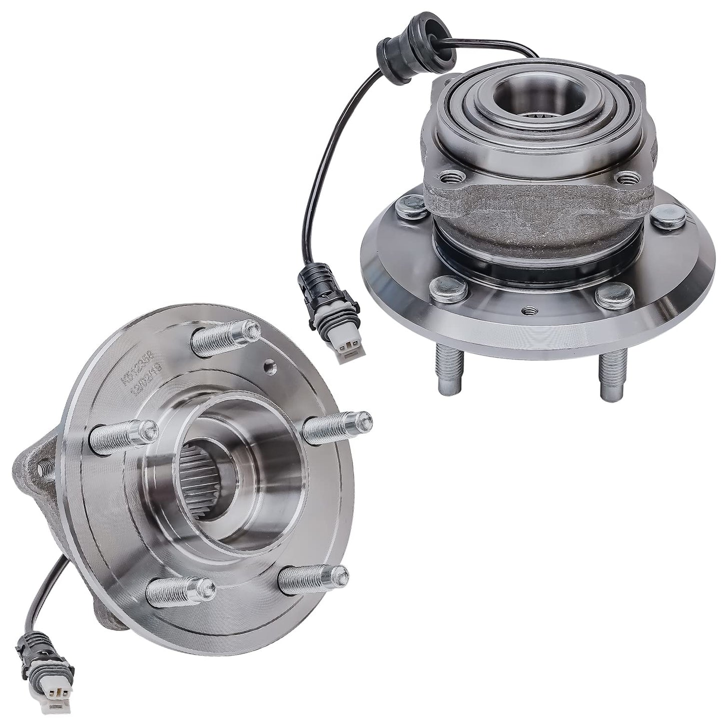 Detroit Axle - Pair 2WD Front Wheel Bearing Hub Assembly for 99-06 Chevy Silverado Sierra 1500, 00-06 Suburban 1500 Tahoe Yukon GMC Yukon XL 1500, 02-06 Cadillac Escalade 6 Lugs [with ABS]