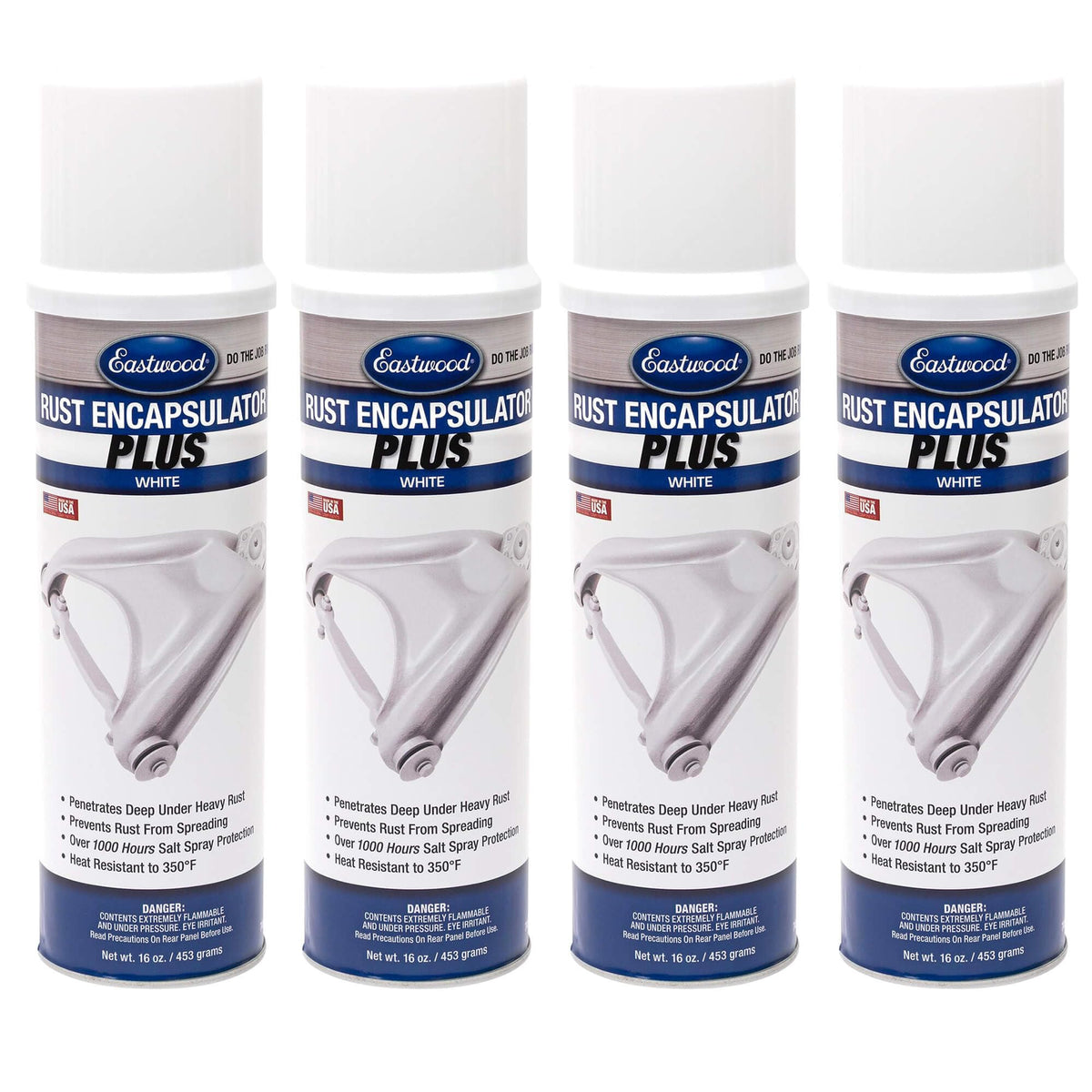 Eastwood Matte Black Rust Encapsulator Plus | Long Lasting Durable Finish 1 Coat Automotive Maximum Rust Protection | Heat Resistance up to 350 Degrees F | 16 oz. Aerosol | 1 Pack