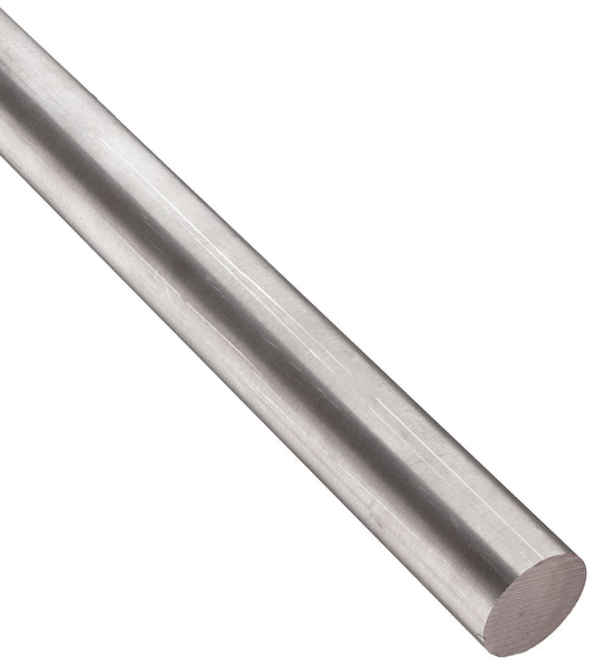 7075 Aluminum Round Bar, Unpolished (Mill) Finish, Cold Finish, T651 Temper, ASTM B211, 0.375" Diameter, 36" Length, OnlineMetals