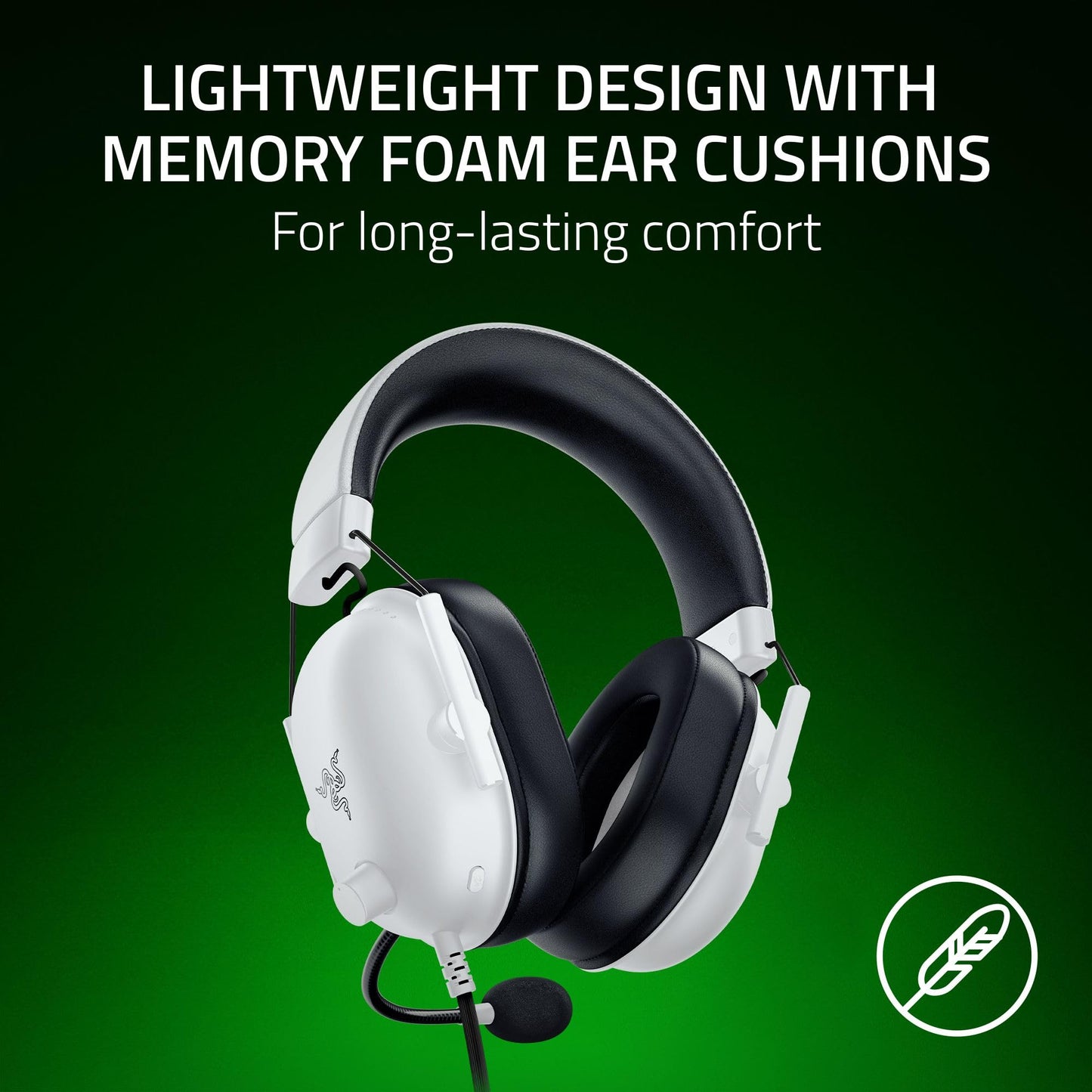 Razer BlackShark V2 X Xbox Gaming Headset: 50mm Drivers - Cardioid Mic - Lightweight - Comfortable, Noise Isolating Earcups - for Xbox Series X, Series S, PS5, PC, Switch via 3.5mm Audio Jack - Black