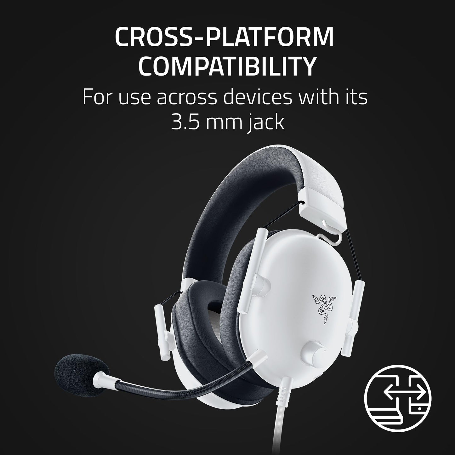 Razer BlackShark V2 X Xbox Gaming Headset: 50mm Drivers - Cardioid Mic - Lightweight - Comfortable, Noise Isolating Earcups - for Xbox Series X, Series S, PS5, PC, Switch via 3.5mm Audio Jack - Black