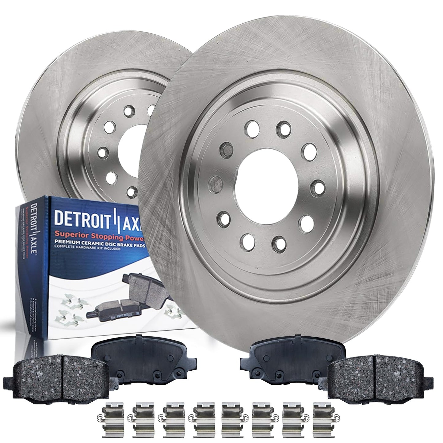 Detroit Axle - Front Brakes Kit for Chevrolet Equinox Impala Malibu Buick Regal LaCrosse Allure GMC Terrain Saab 9-5 Disc Brake Rotors Ceramic Brakes Pads : 12.64'' inch Rotor