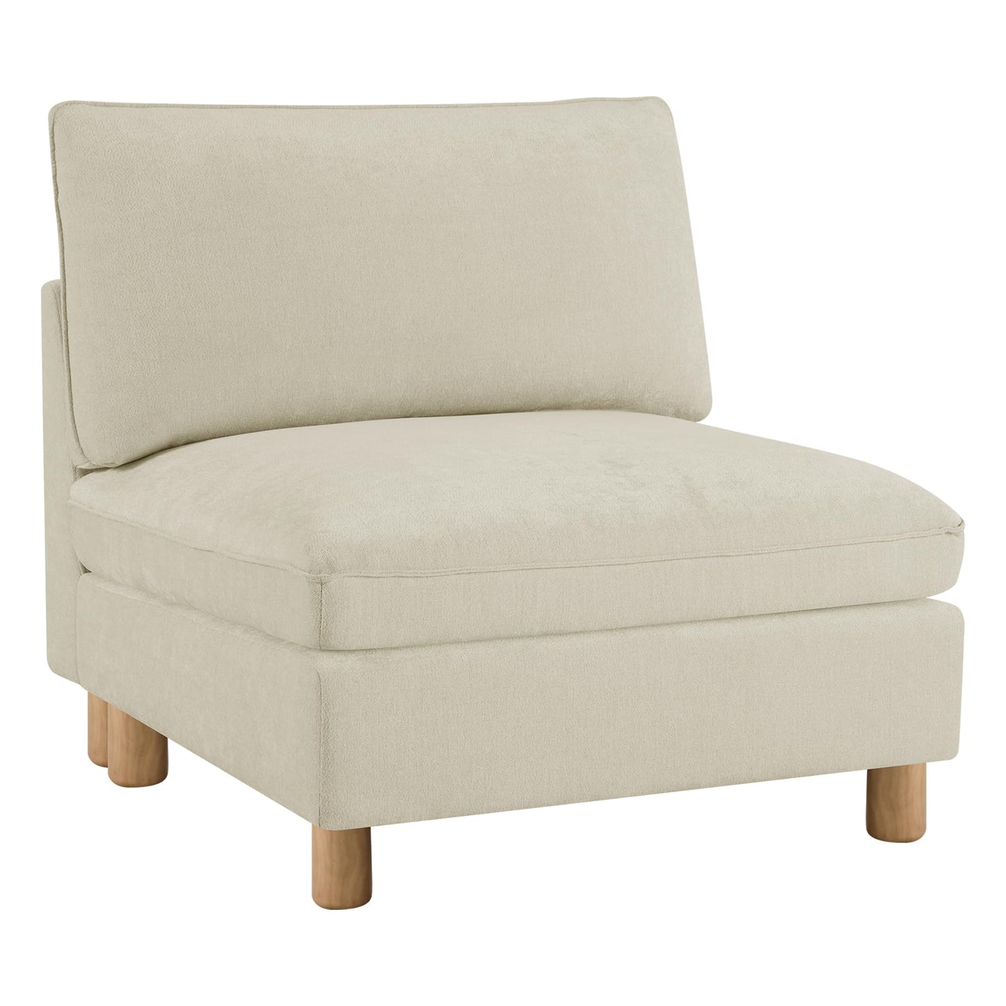 CHITA 127" Super Large Sectional Couches for Living Room, Modular Cloud Couch Sectional Sofa, Premium Fabric Couches, Down Filled, High Density Foam, Chenille in Cream, 4 Seat L Shaped