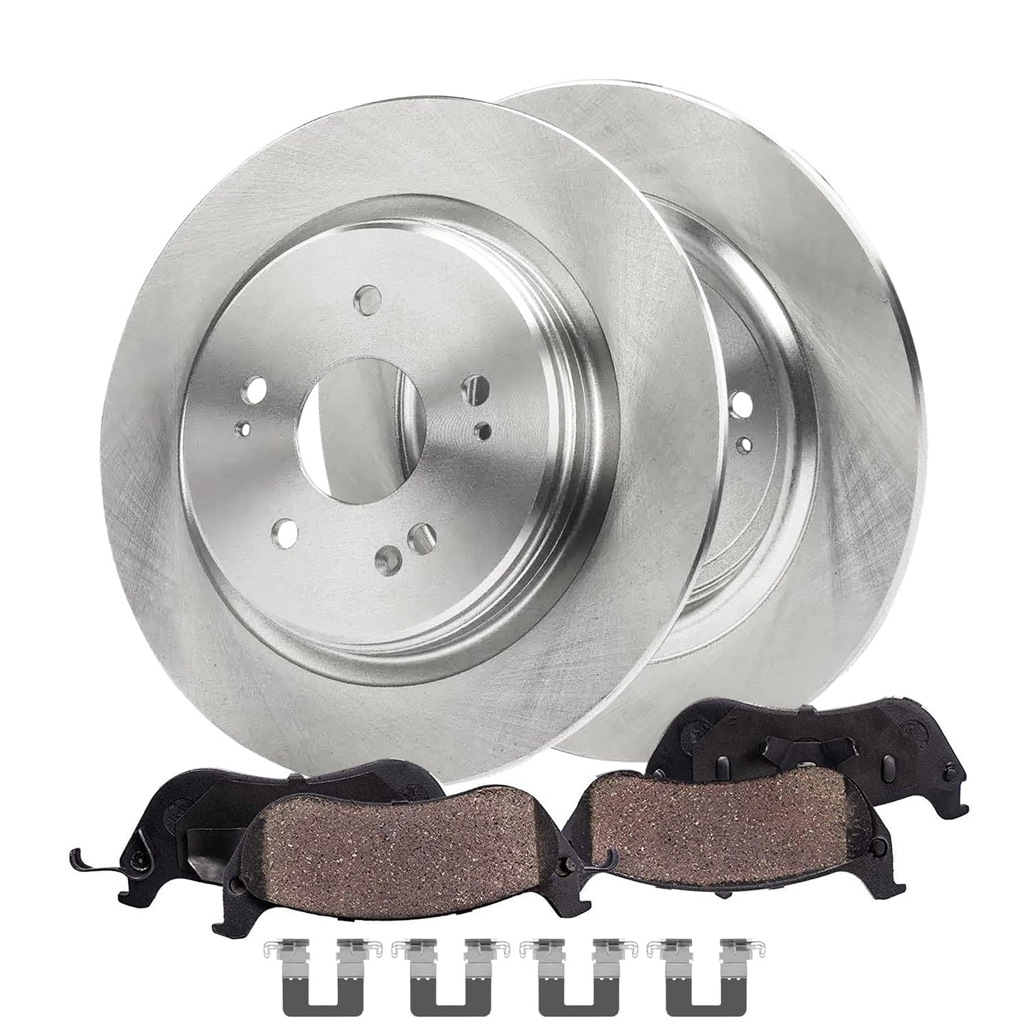 Detroit Axle - Front Brake Kit for Chevy 2012-2017 Sonic 2011-2015 Cruze 2016 Cruze Limited, Disc Brake Rotors Ceramic Brakes Pads Replacement 10.87" inch Front Rotor