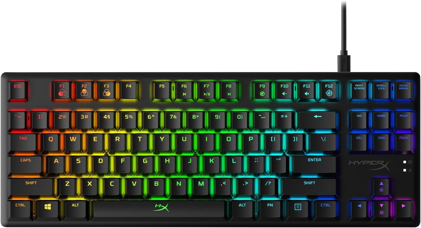 HyperX Alloy Origins 65 - Mechanical Gaming Keyboard – Compact 65% Form Factor - Linear Red Switch - Double Shot PBT Keycaps - RGB LED Backlit - NGENUITY Software Compatible,Black