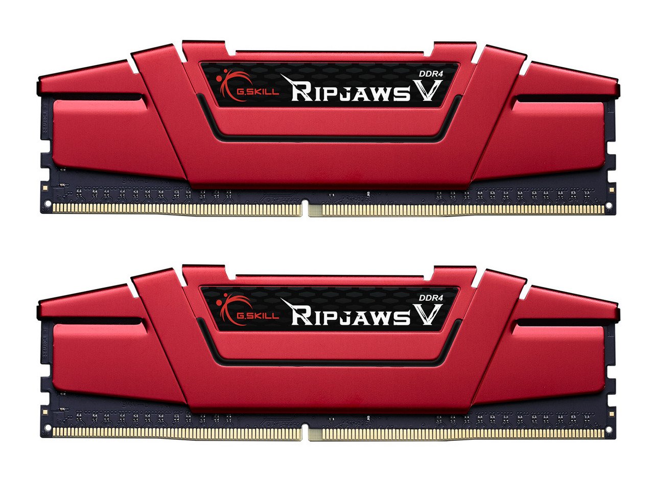 G.SKILL RipjawsV Series DDR4 RAM (XMP) 32GB (2x16GB) 3200MT/s CL16-18-18-38 1.35V Intel AMD Desktop Computer Memory U-DIMM - Black (F4-3200C16D-32GVK)