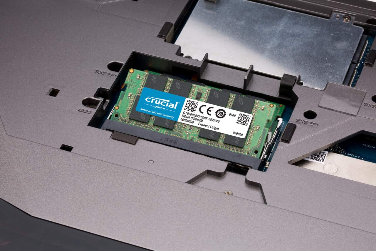 Crucial 32GB DDR4 RAM Kit (2x16GB), 3200MHz (PC4-25600) CL22 Laptop Memory, SODIMM 260-Pin, Downclockable to 2933/2666MHz, Compatible with 13th Gen Intel Core and AMD Ryzen 7000 - CT2K16G4SFRA32A