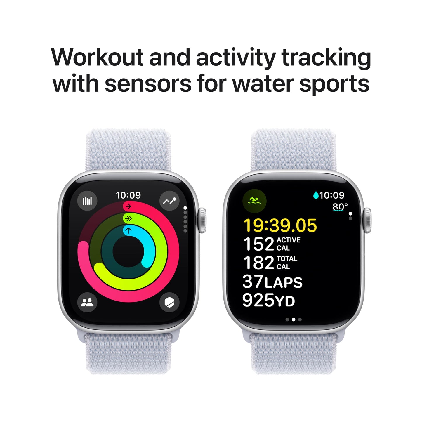 Apple Watch Series 10 [GPS + Cellular 42mm case] Smartwatch with Jet Black Aluminum Case with Black Sport Band - M/L. Fitness Tracker, ECG App, Always-On Retina Display, Water Resistant