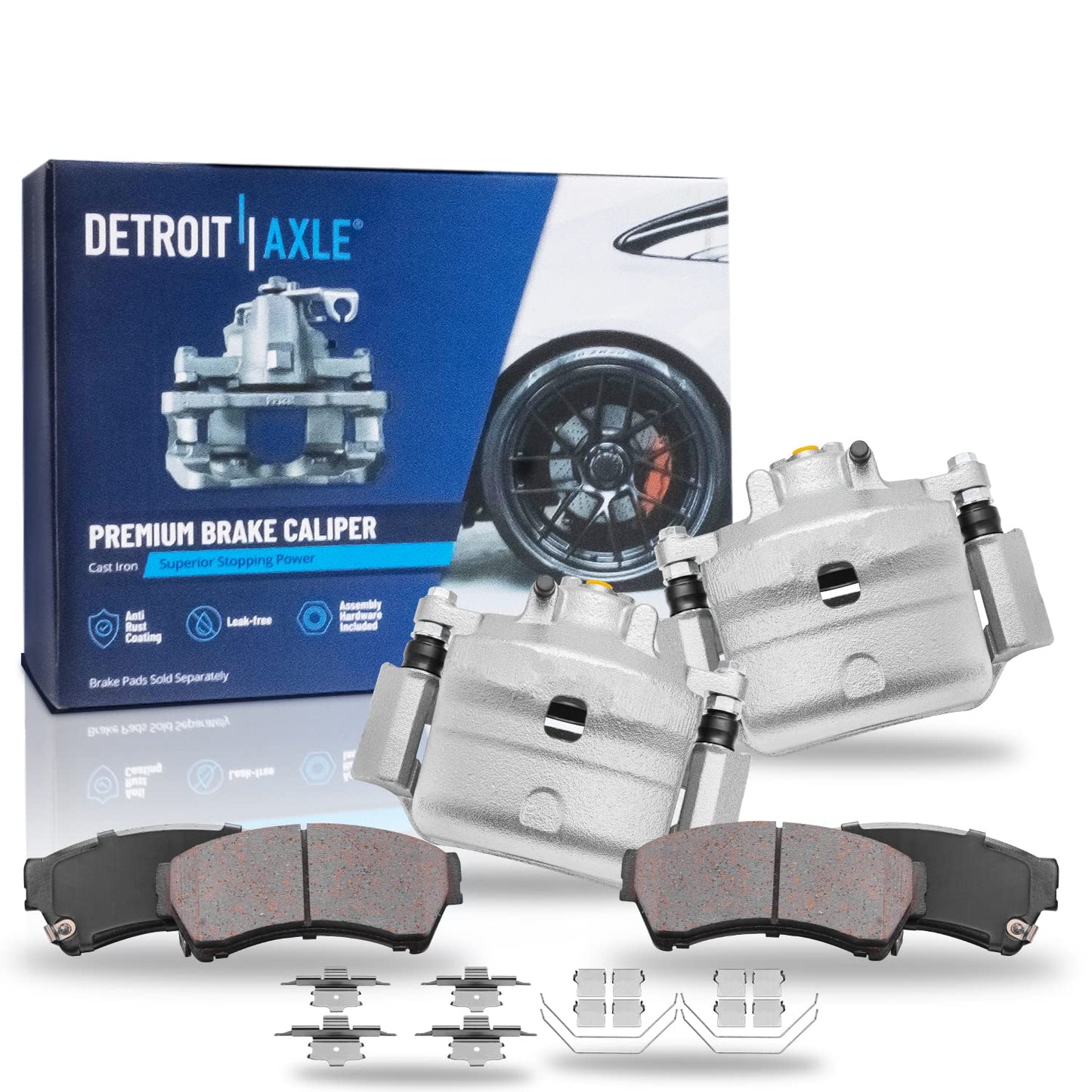 Detroit Axle - Front Brake Kit for Chrysler 300 Dodge Challenger Charger Magnum Replacement Disc Brakes Rotors and Ceramic Brake Pads : 12.6" inch Rotor
