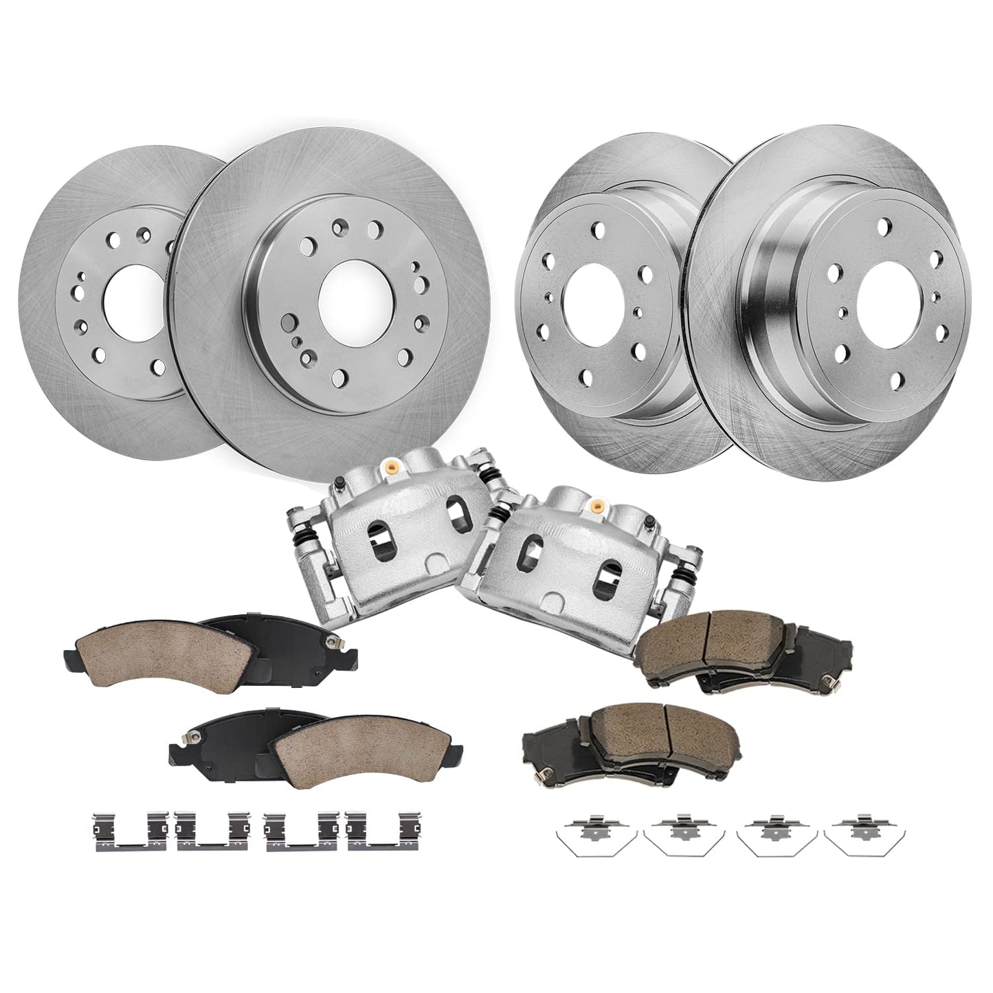 Detroit Axle - Brake Kit for Subaru Impreza Forester Legacy Outback 11.54'' inch Front & 11.26" inch Rear Disc Brake Rotors Ceramic Brake Pads Front and Rear Replacement, Brakes and Rotors
