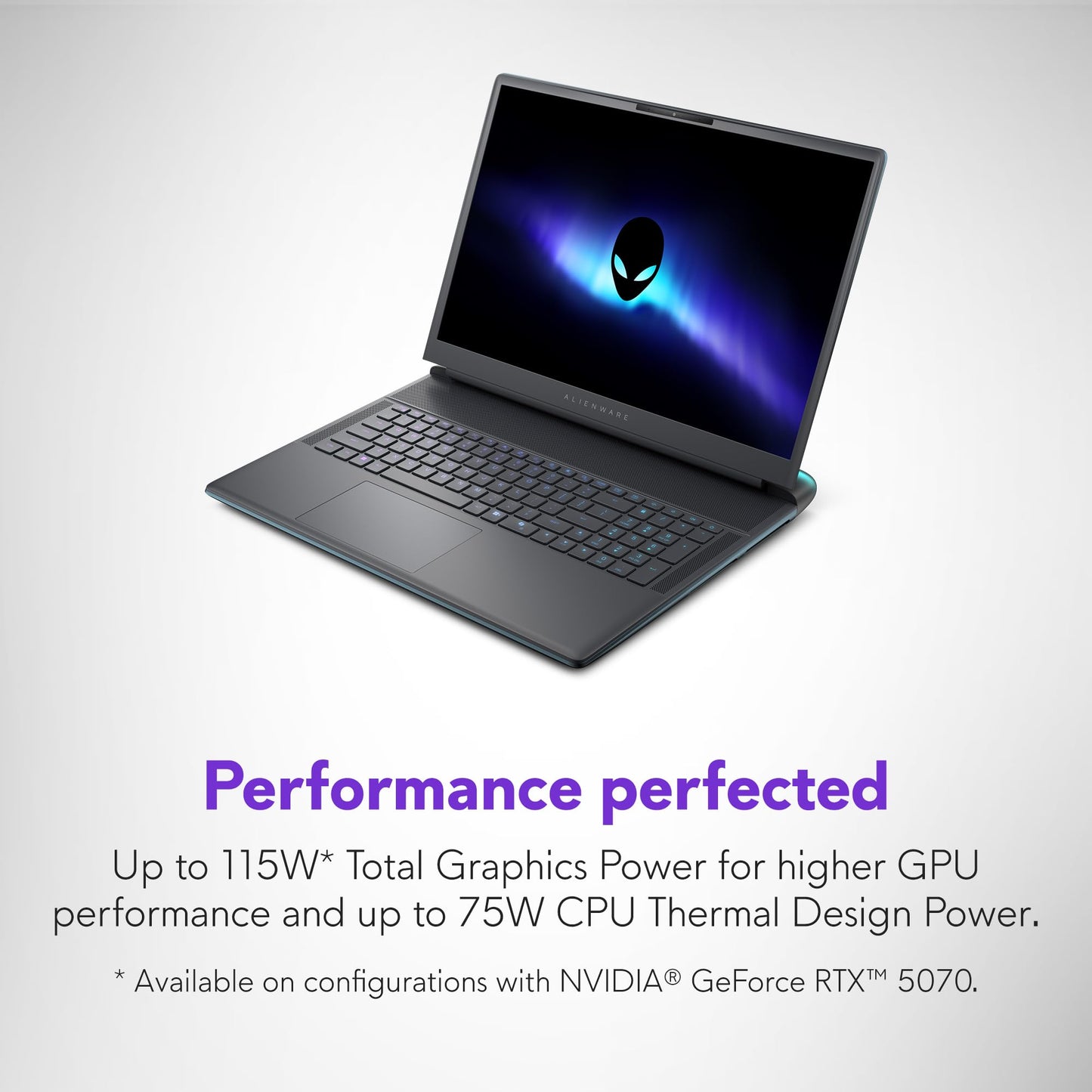 Alienware 18 Area-51 Gaming Laptop AA18250-18.0" WQXGA 300Hz 3ms Display, Intel Core Ultra 9 275HX, NVIDIA GeForce RTX 5080, 32GB 2x16GB DDR5, 2TB SSD, 2MP FHD IR Camera, Windows 11 Home