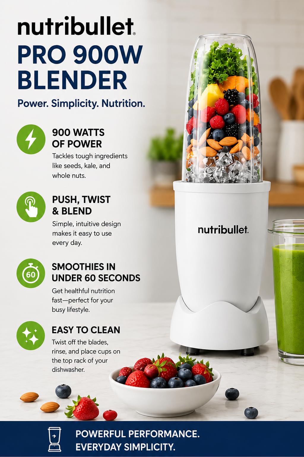 NutriBullet Special Edition NutriBullet Pro 900 - Watt Blender (MatteBlack)