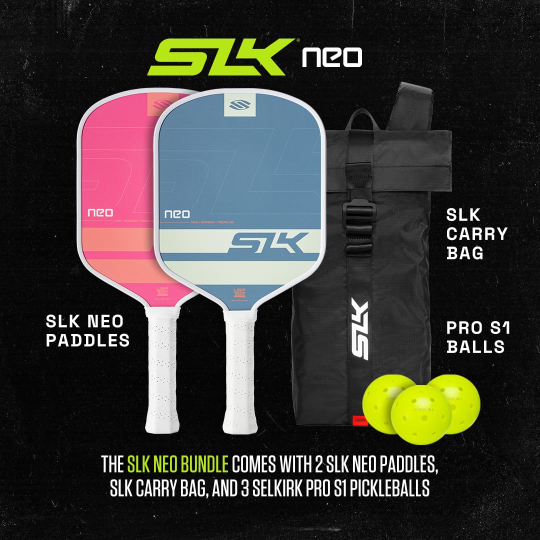 Selkirk Sport SLK Pickleball Paddles Set of 2 | Designed in The USA | Choose The SLK Neo Graphite, SLK Neo Fiberglass Pickleball Set or SLK Atlas Pickleball Bundle