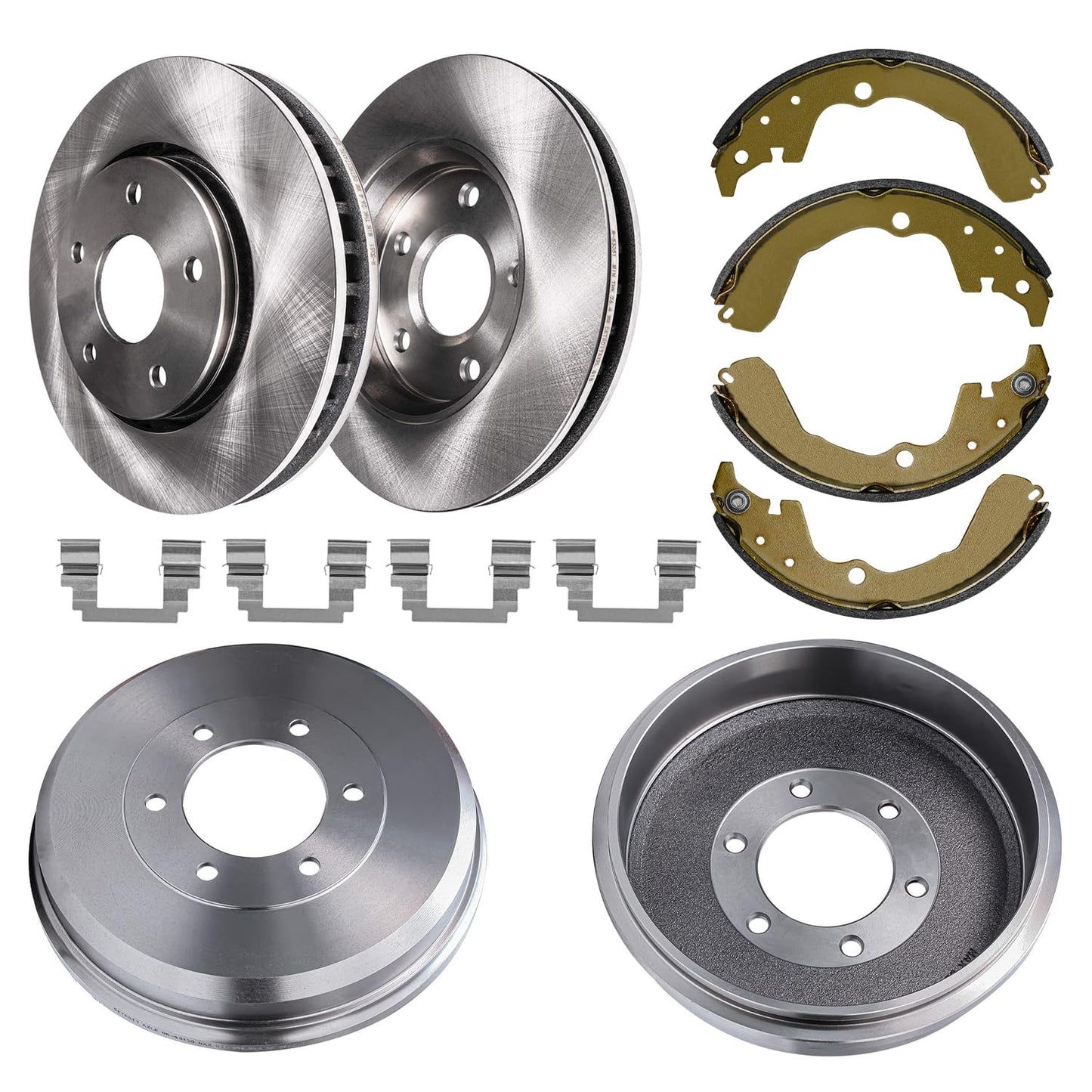 Detroit Axle - Brake Kit for 11-20 Toyota Sienna, 14-19 Highlander, 10-15 Lexus RX350 RX450h Disc Brake Rotors and Ceramic Brakes Pads Front and Rear Replacement : 12.91 in Front/12.17 in Rear Rotor