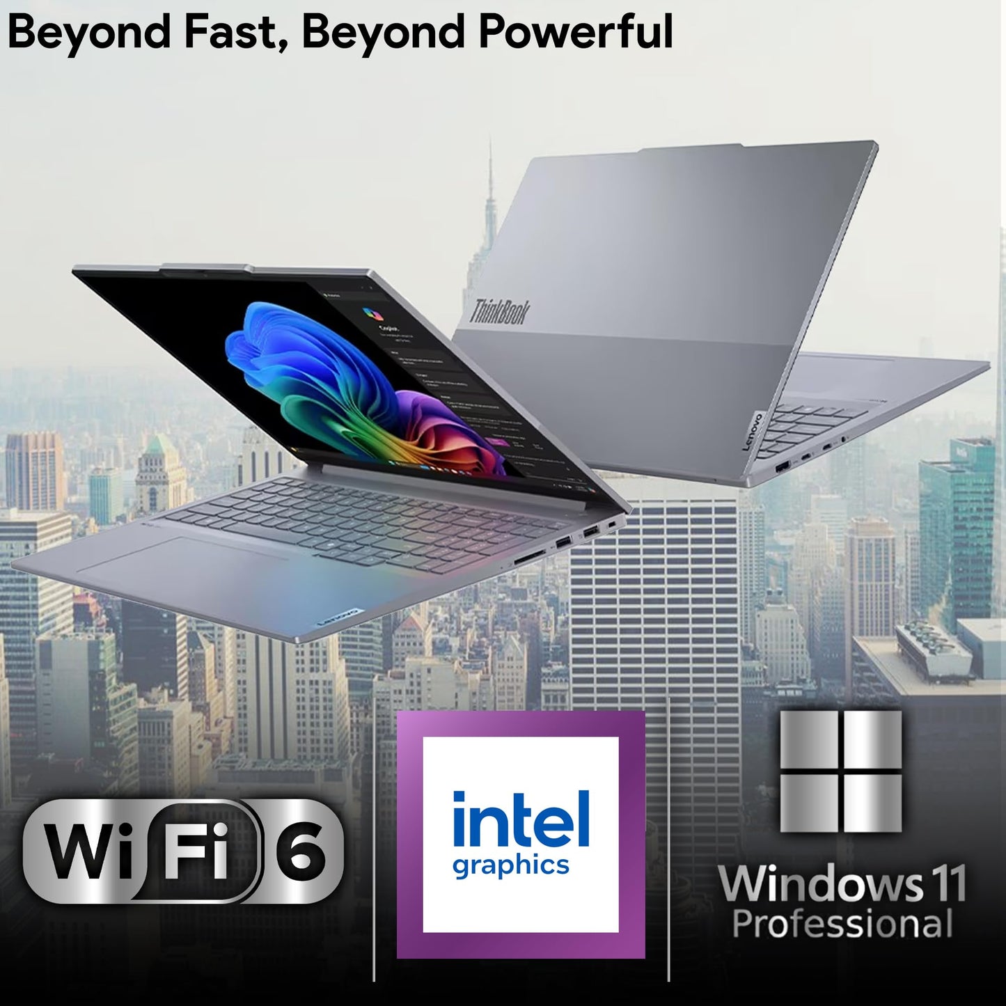 Lenovo ThinkBook 16 G7 Business Laptop, 16” FHD+, AMD Ryzen 7 7735HS, 32GB DDR5, 1TB NVMe, WiFi 6E + BT, Backlit KB, Fingerprint Reader, HD Webcam, Win 11 Pro