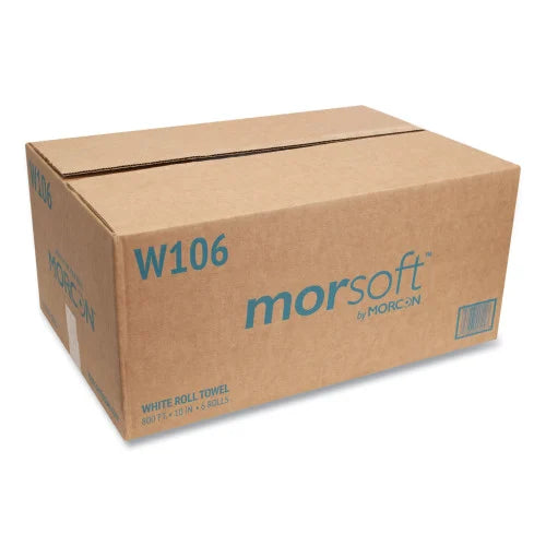 Morcon® Hardwound Paper Towels, White, 1-Ply, 800-ft., 6 Rolls (W106)