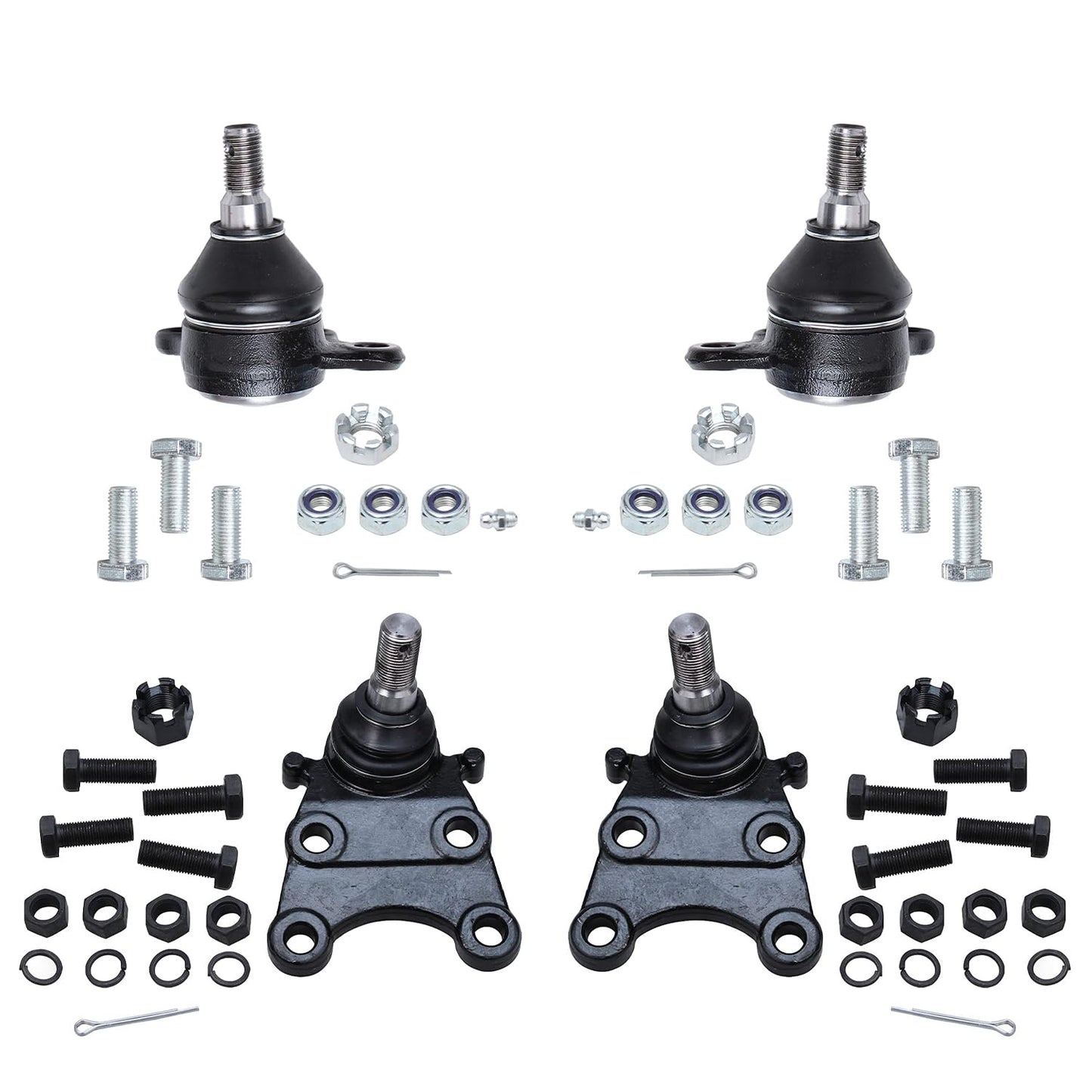 Detroit Axle - 4WD Front 4pc Ball Joints for Ford F-250 F-350 F-450 F-550 Excursion, 4 Upper & Lower Ball Joints Replacement