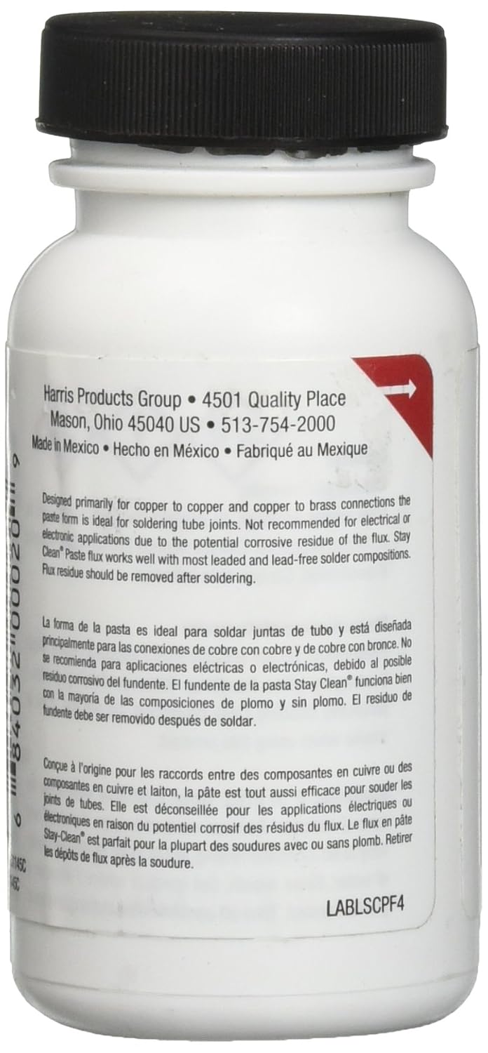 HARRIS SCPF4 Stay Clean Paste Soldering Flux, 4 oz. Jar